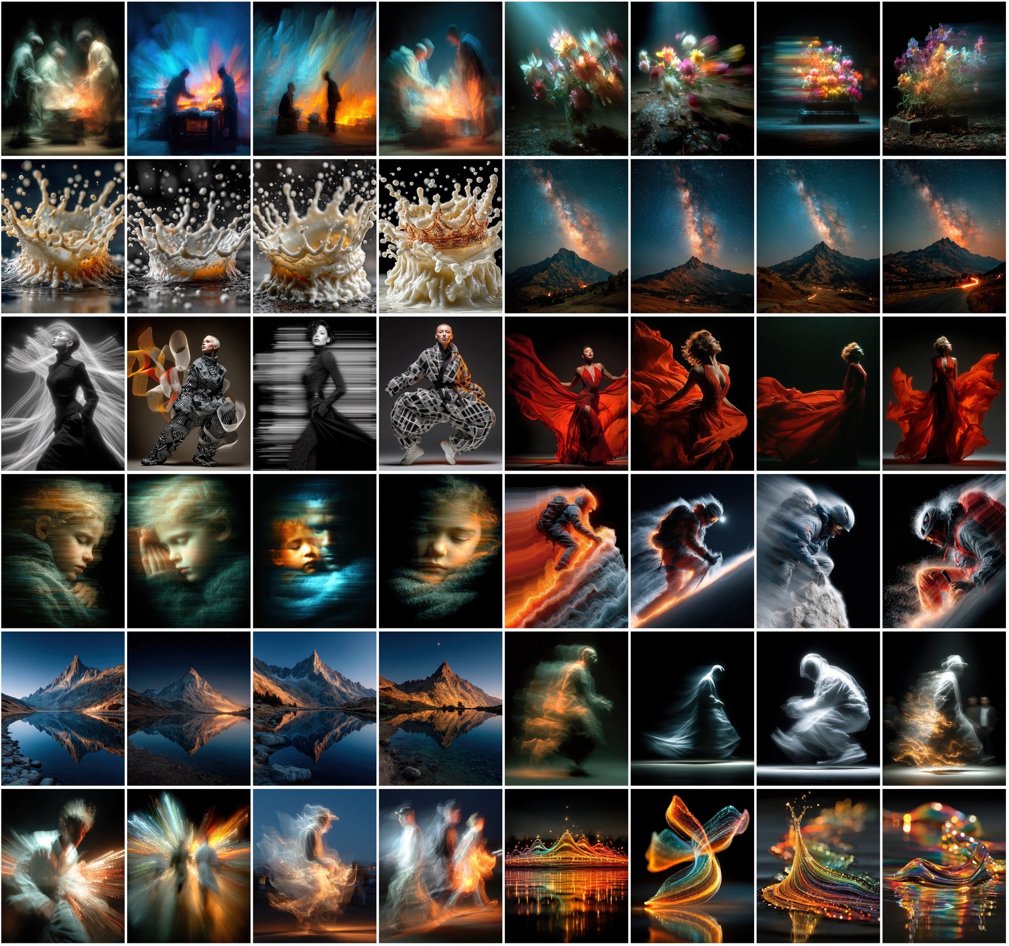 520 Light Trail Images – High-Speed Motion Blur Photography with Black Background