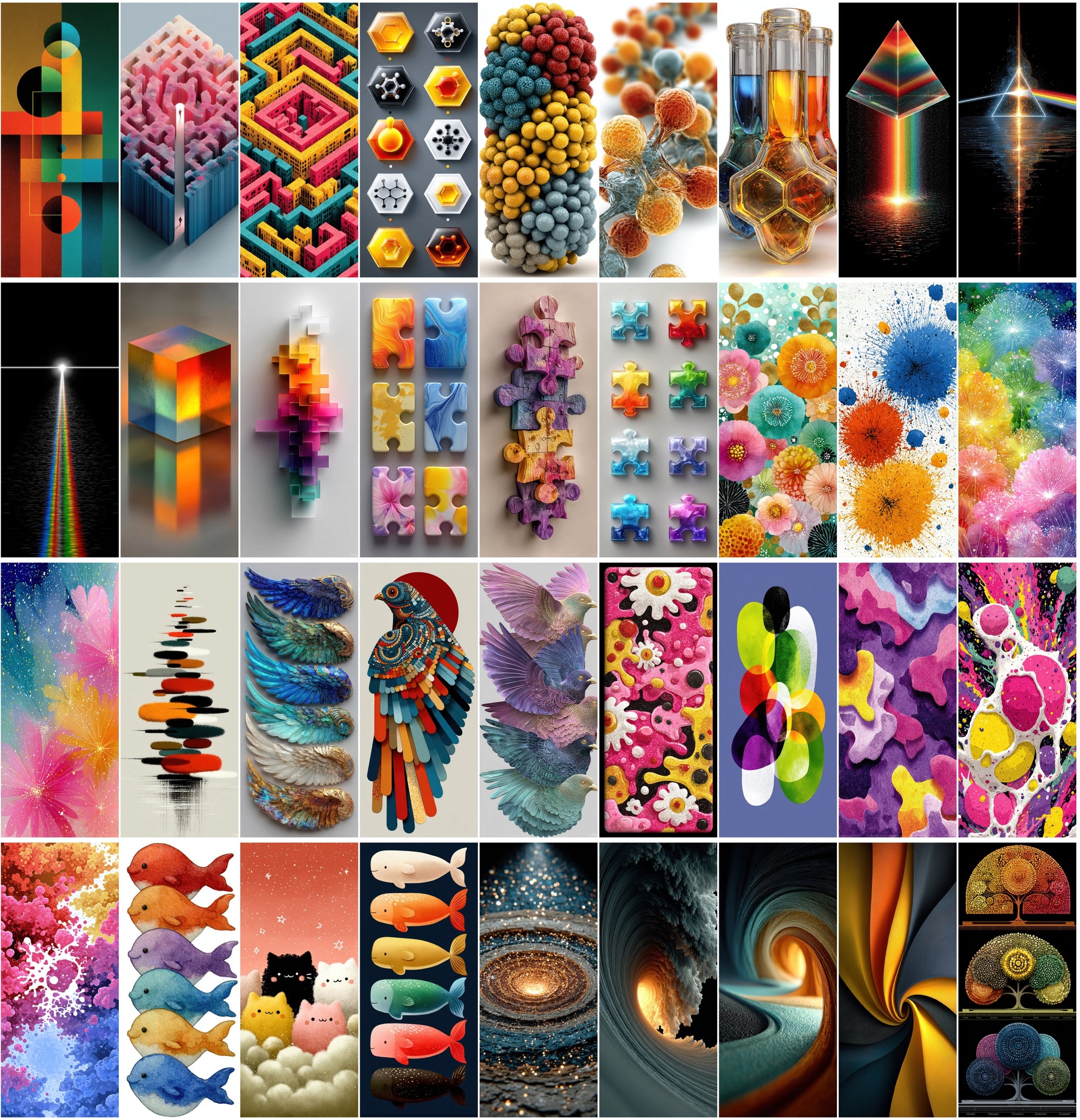600 Abstract Backgrounds – High-Resolution JPGs for Digital Art, Design, and Screensavers