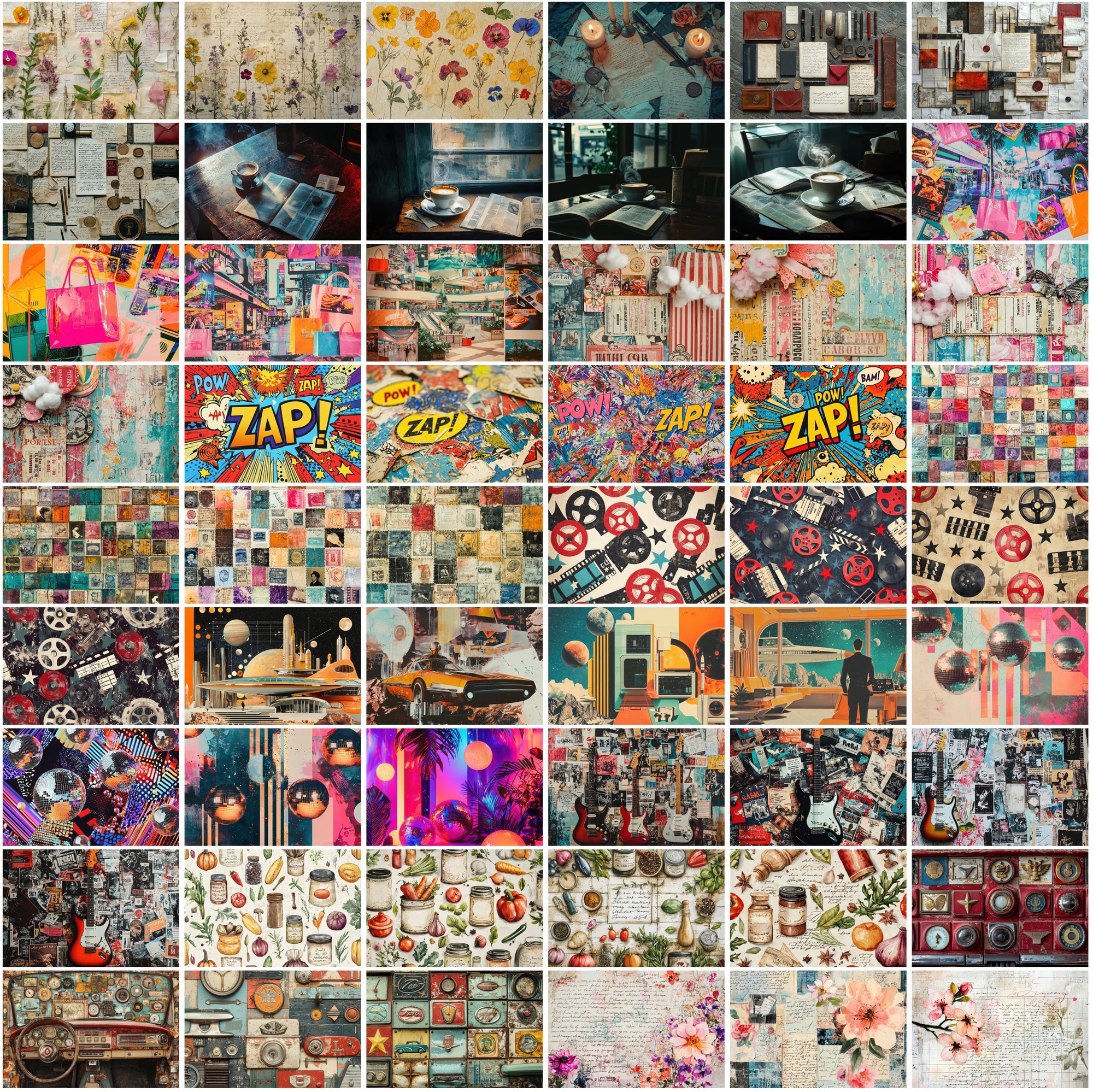 570 Aesthetic Collage & Moodboard Images