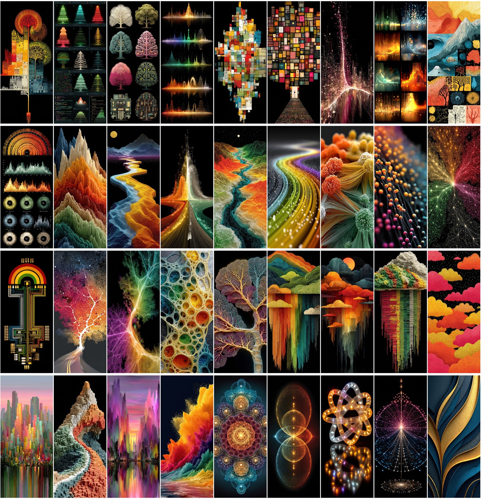 600 Abstract Backgrounds – High-Resolution JPGs for Digital Art, Design, and Screensavers