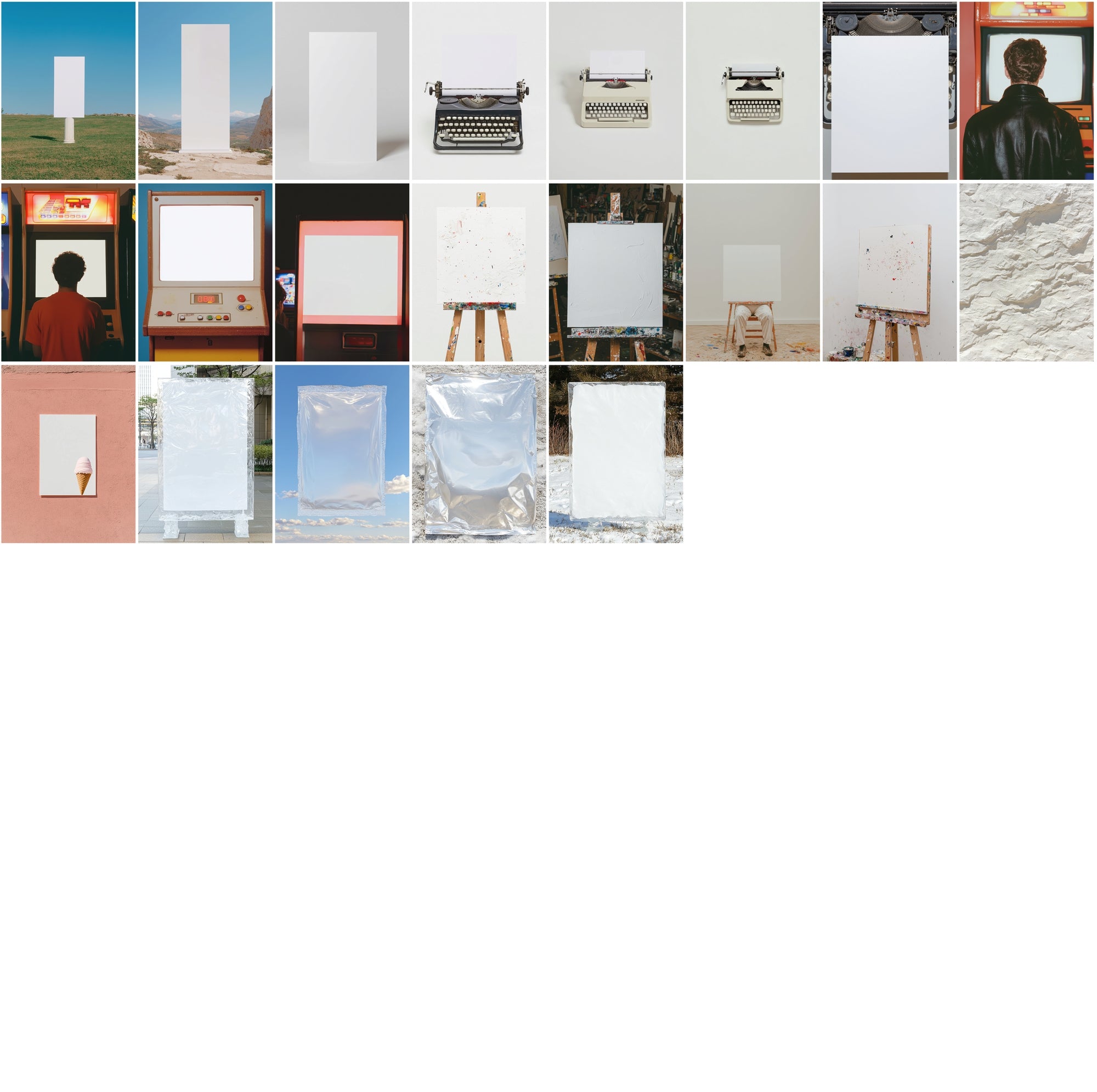 350 Creative Blank Scene Templates for Text & Design