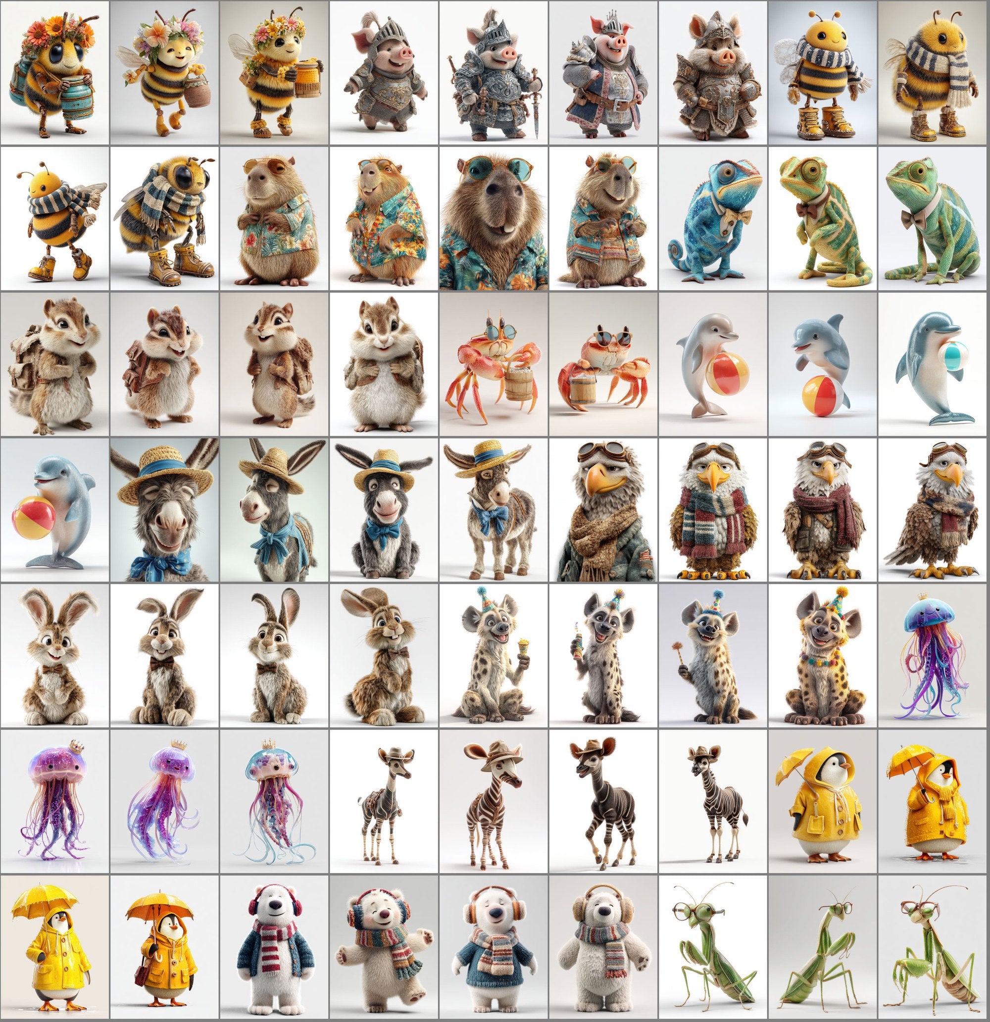 520 Cute Animal Character Images