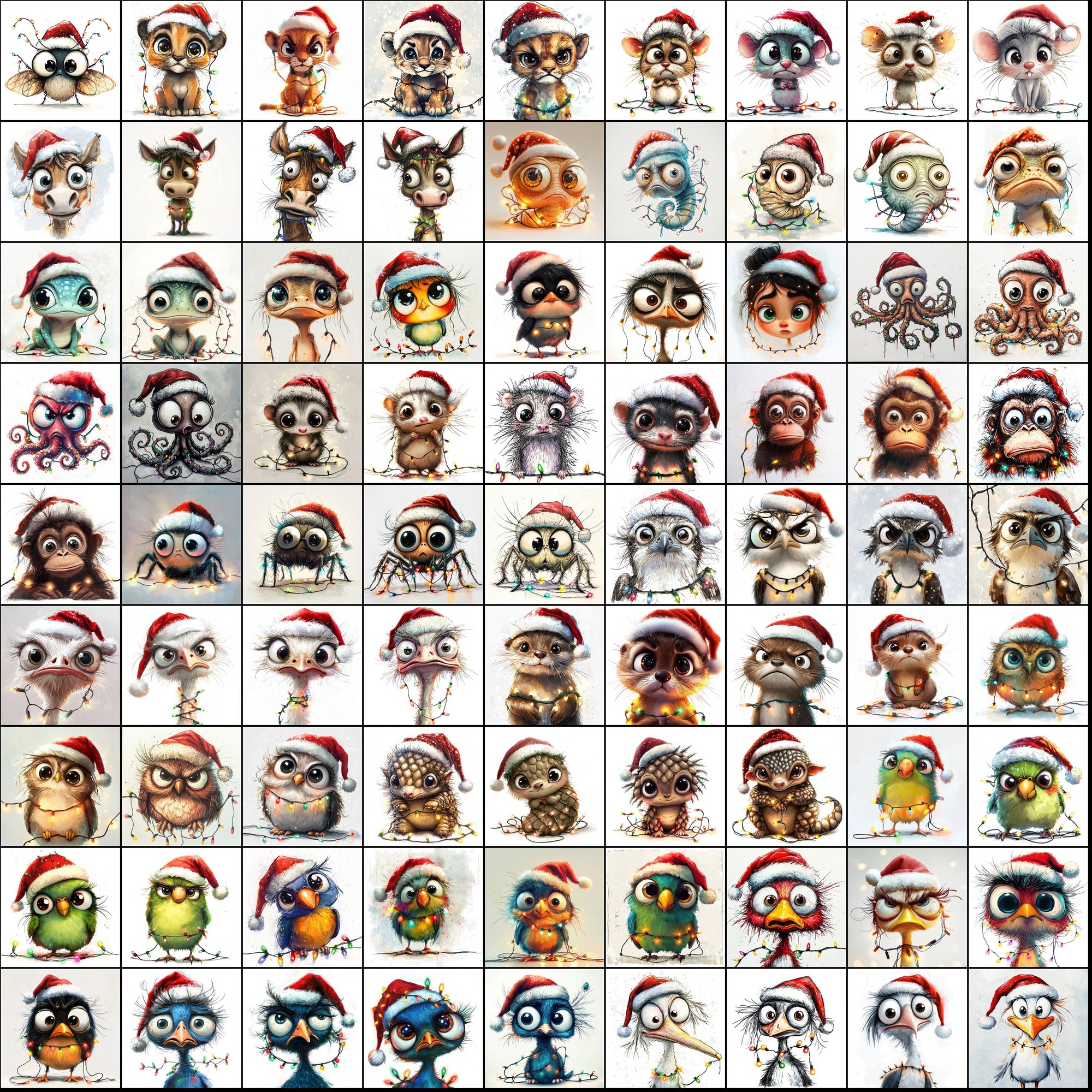 980 Animals with Christmas Lights