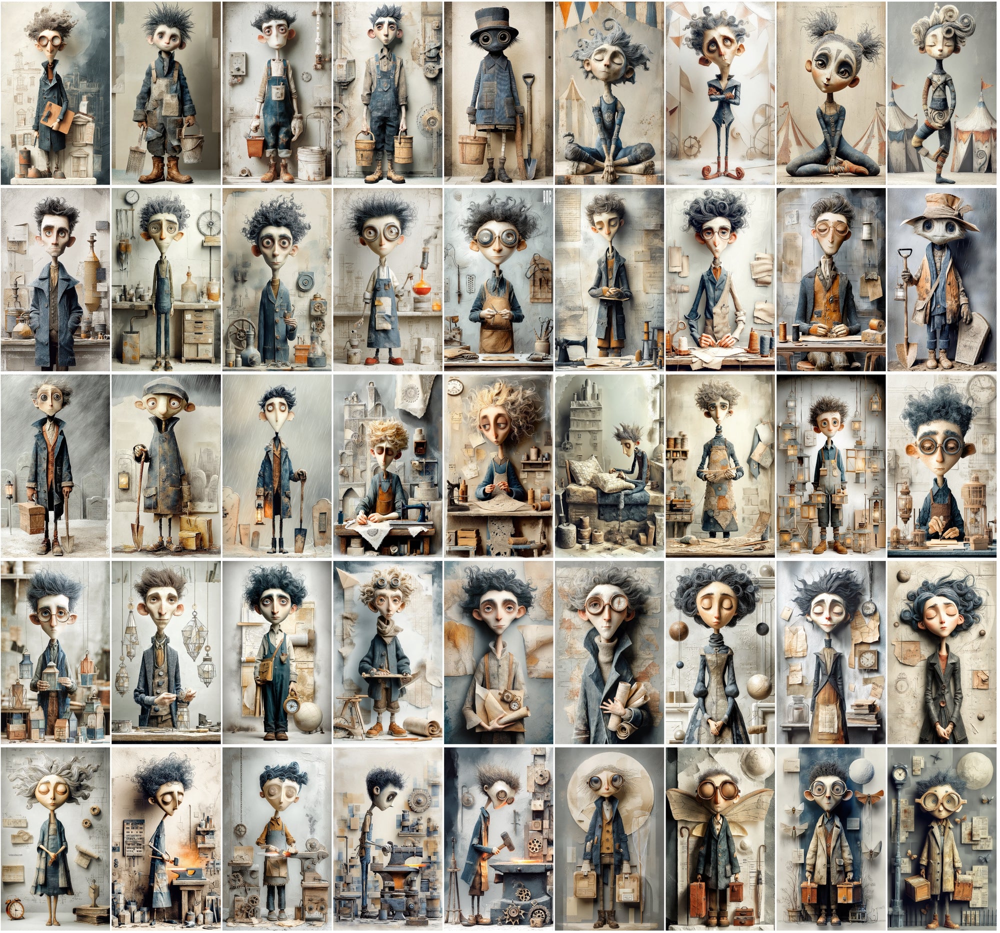 590 Gothic Carnival Portraits Mega Bundle