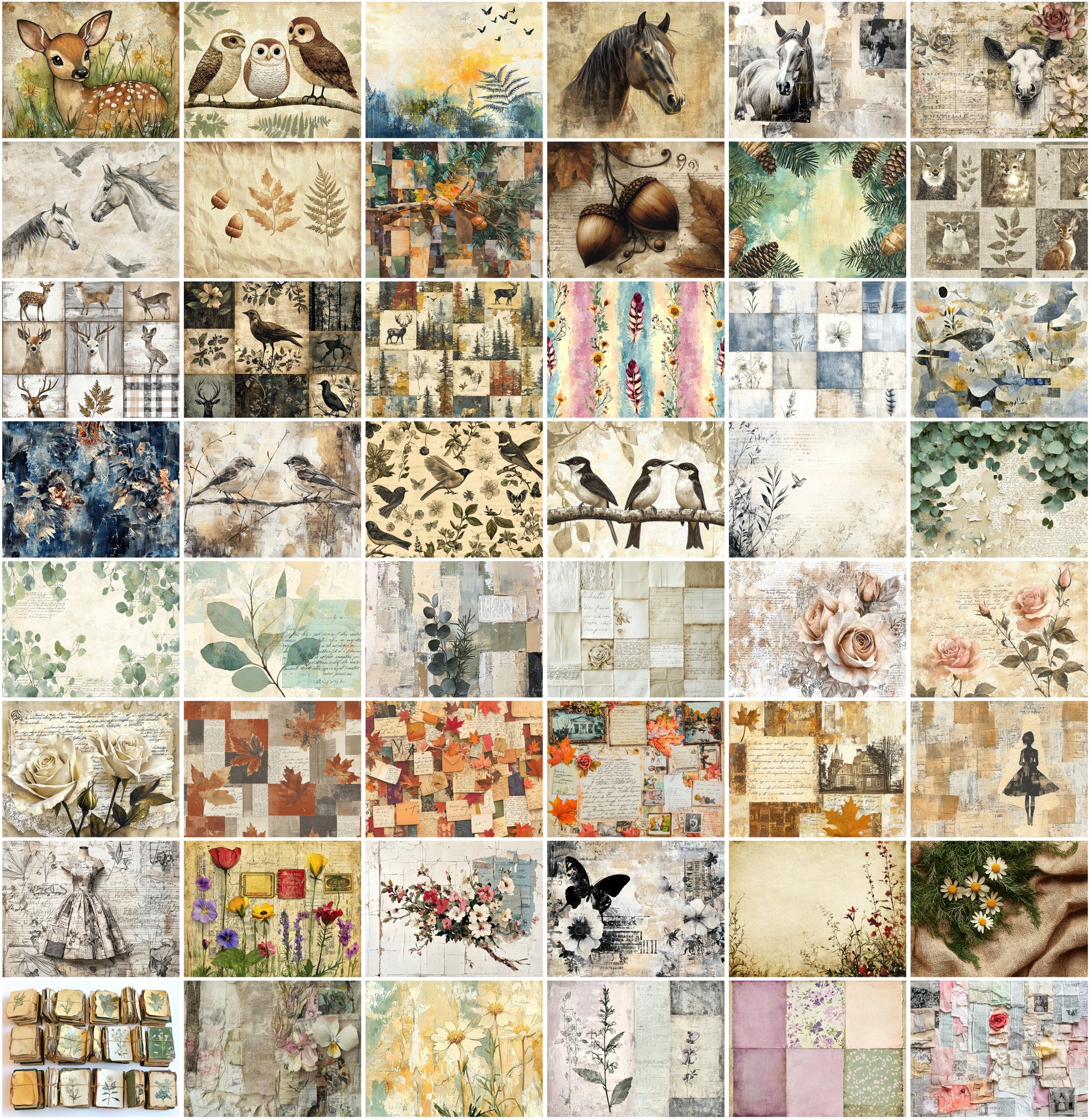 540 Vintage & Retro Scrapbooking Backgrounds
