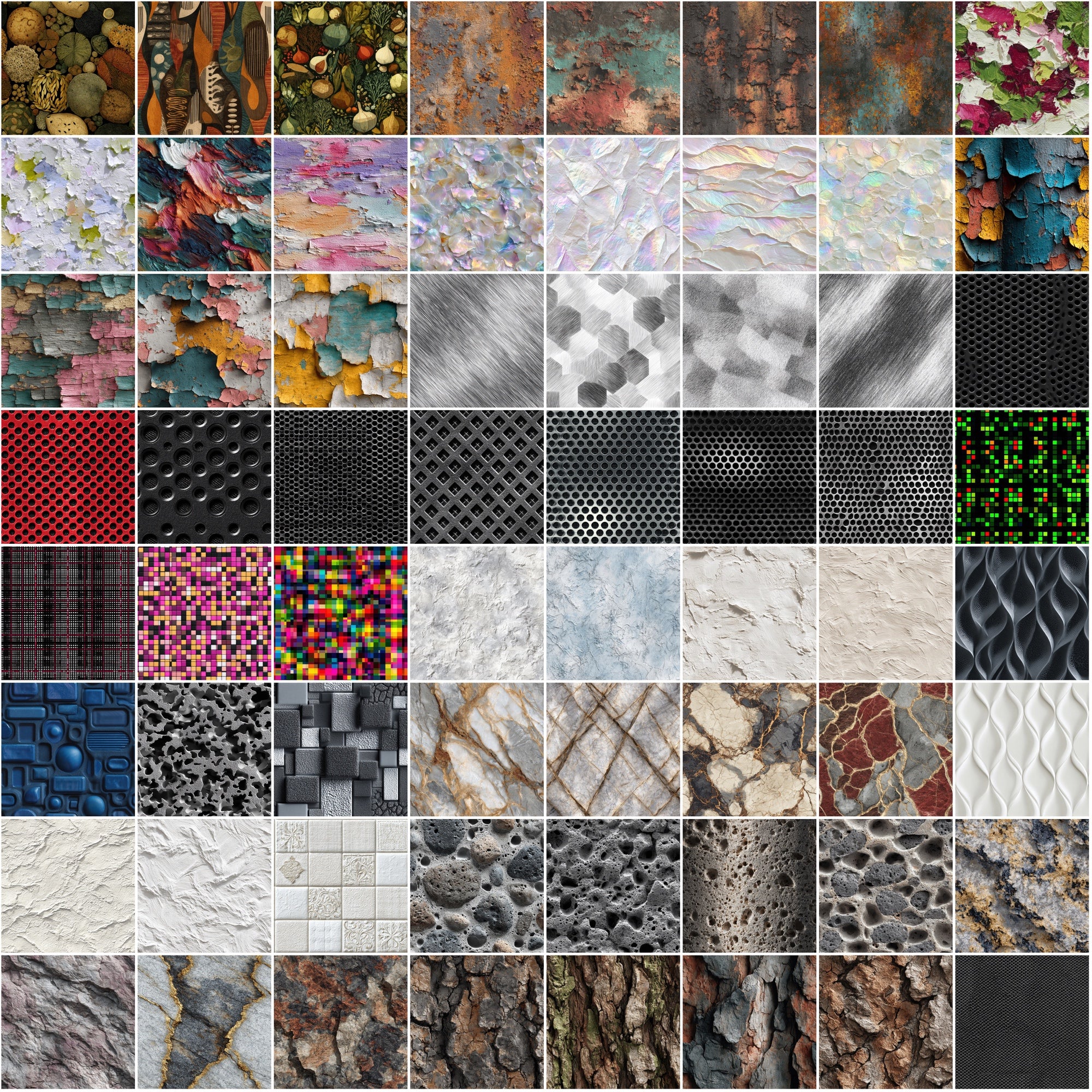 700 Seamless Texture Patterns | JPG & Photoshop .PAT