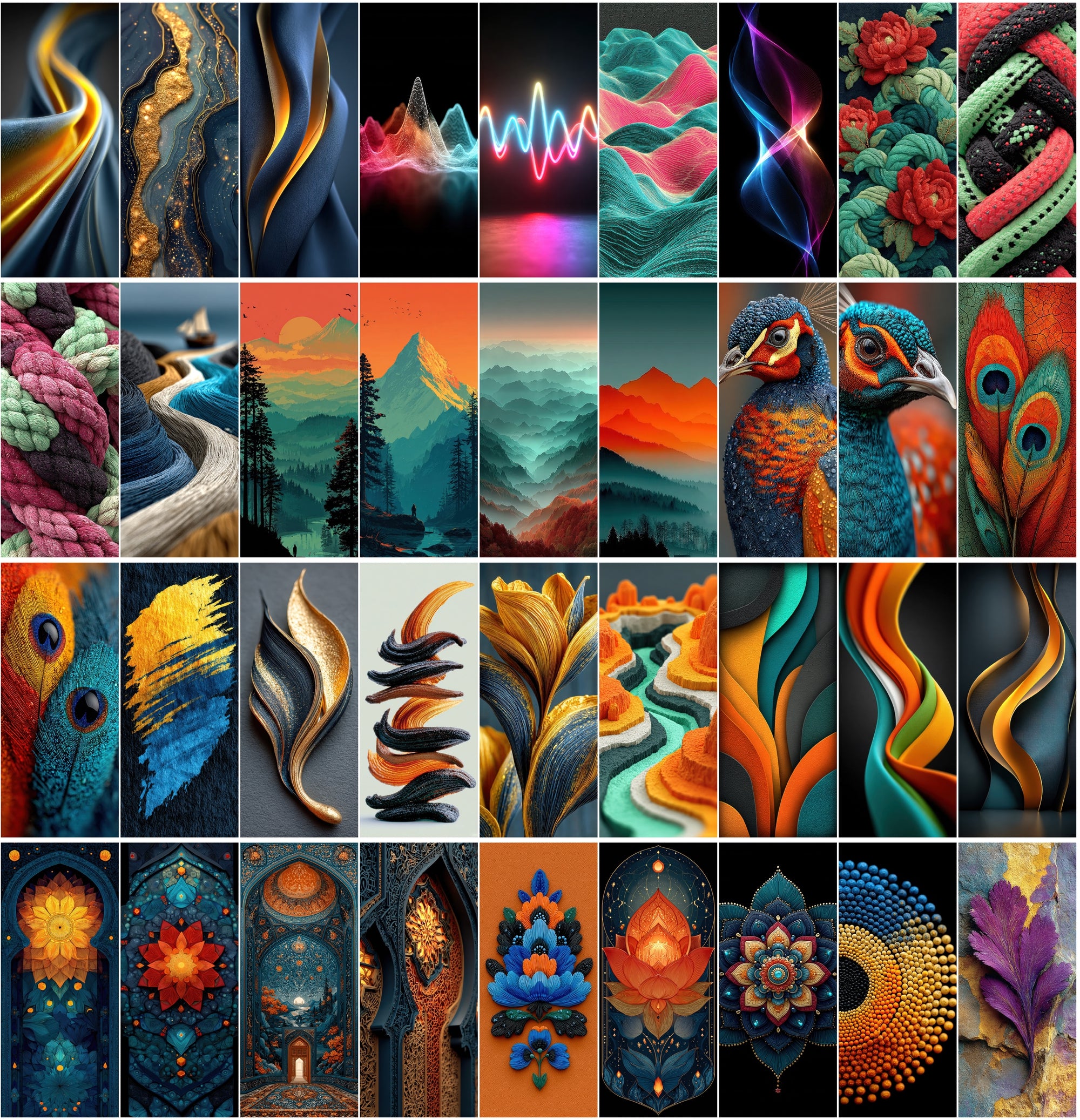 600 Abstract Backgrounds – High-Resolution JPGs for Digital Art, Design, and Screensavers