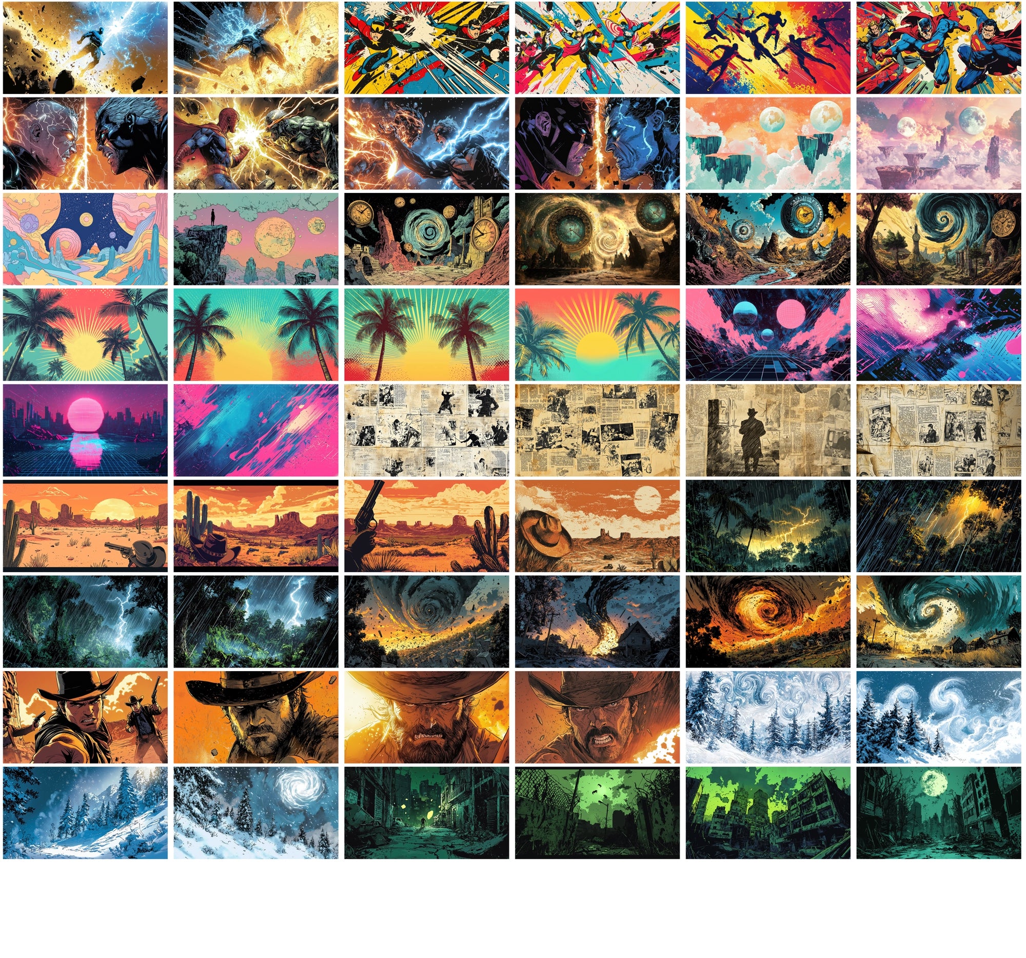 530 Comic Book Backgrounds Bundle
