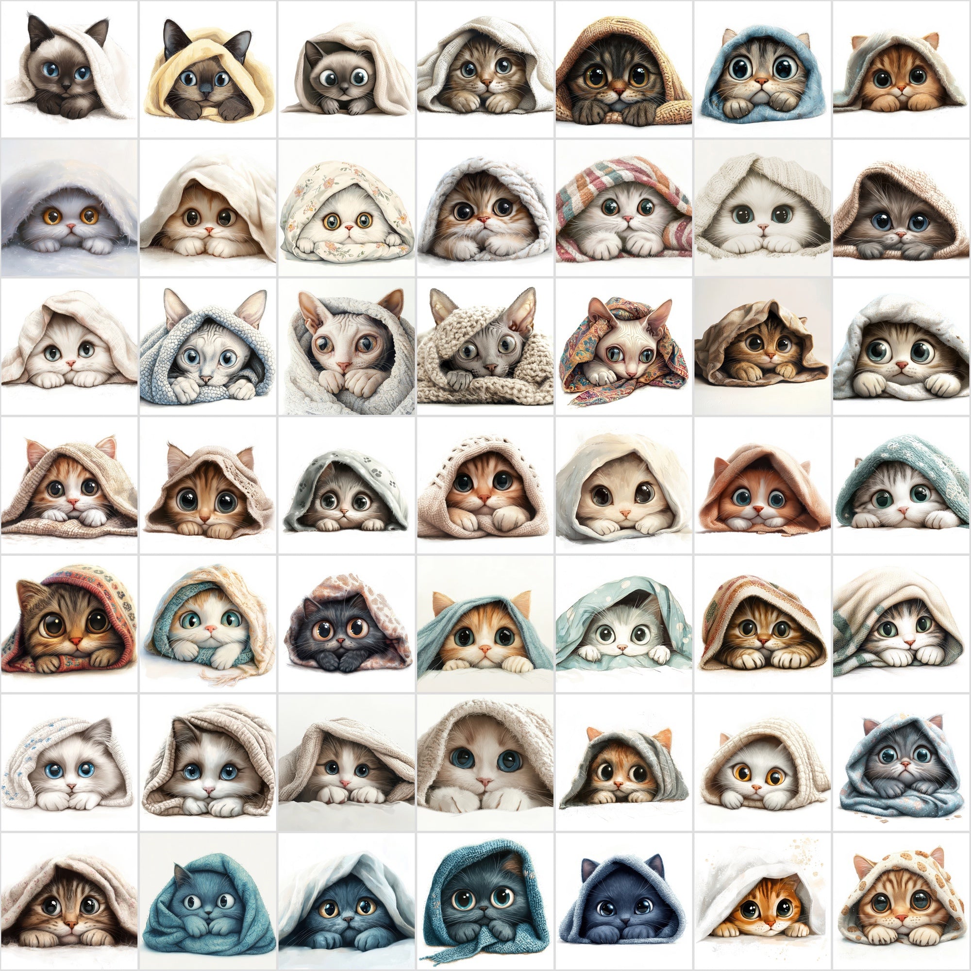 570 Cat Images Hiding Under Blankets