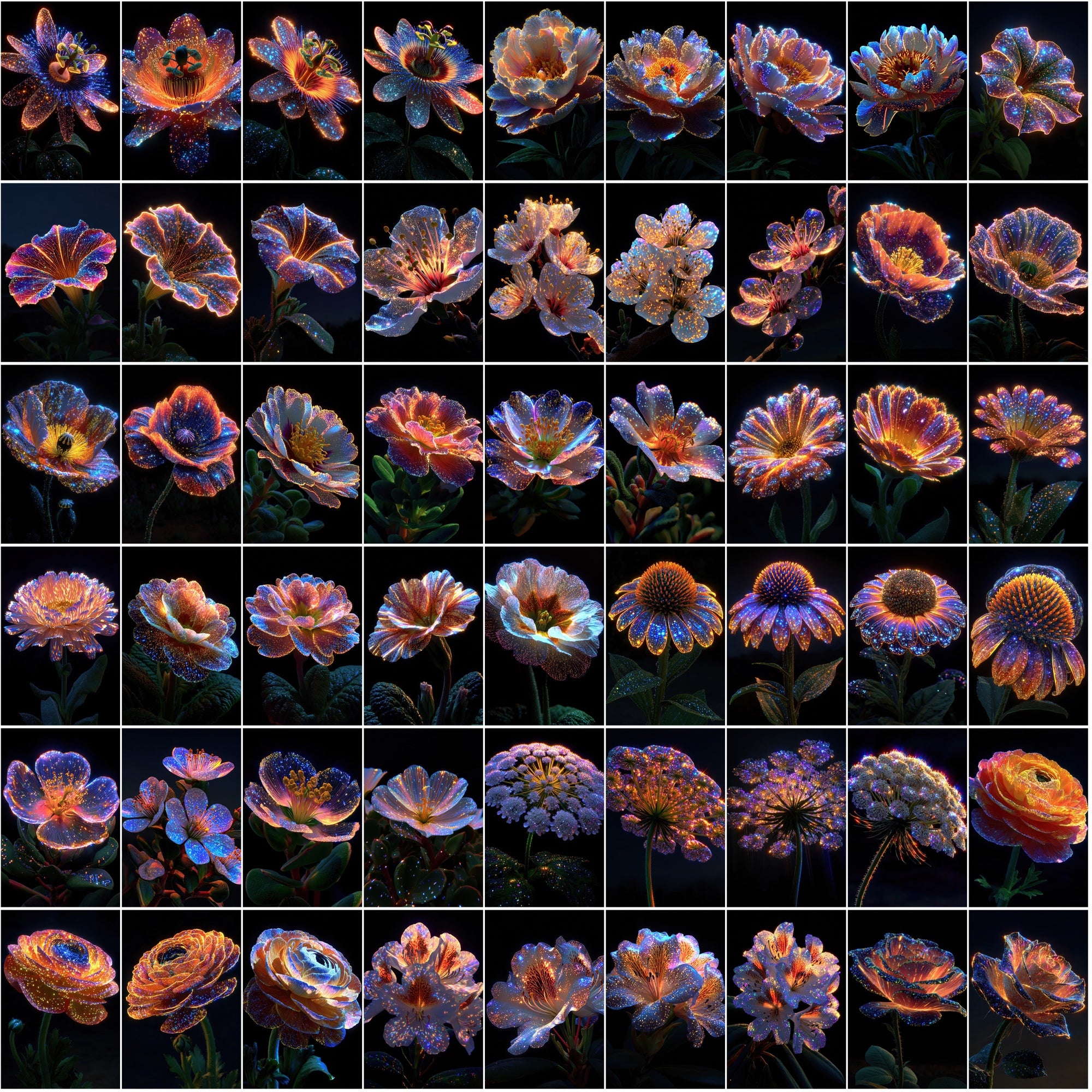 615 Glowing Flower Images | Magical Luminous Floral Art
