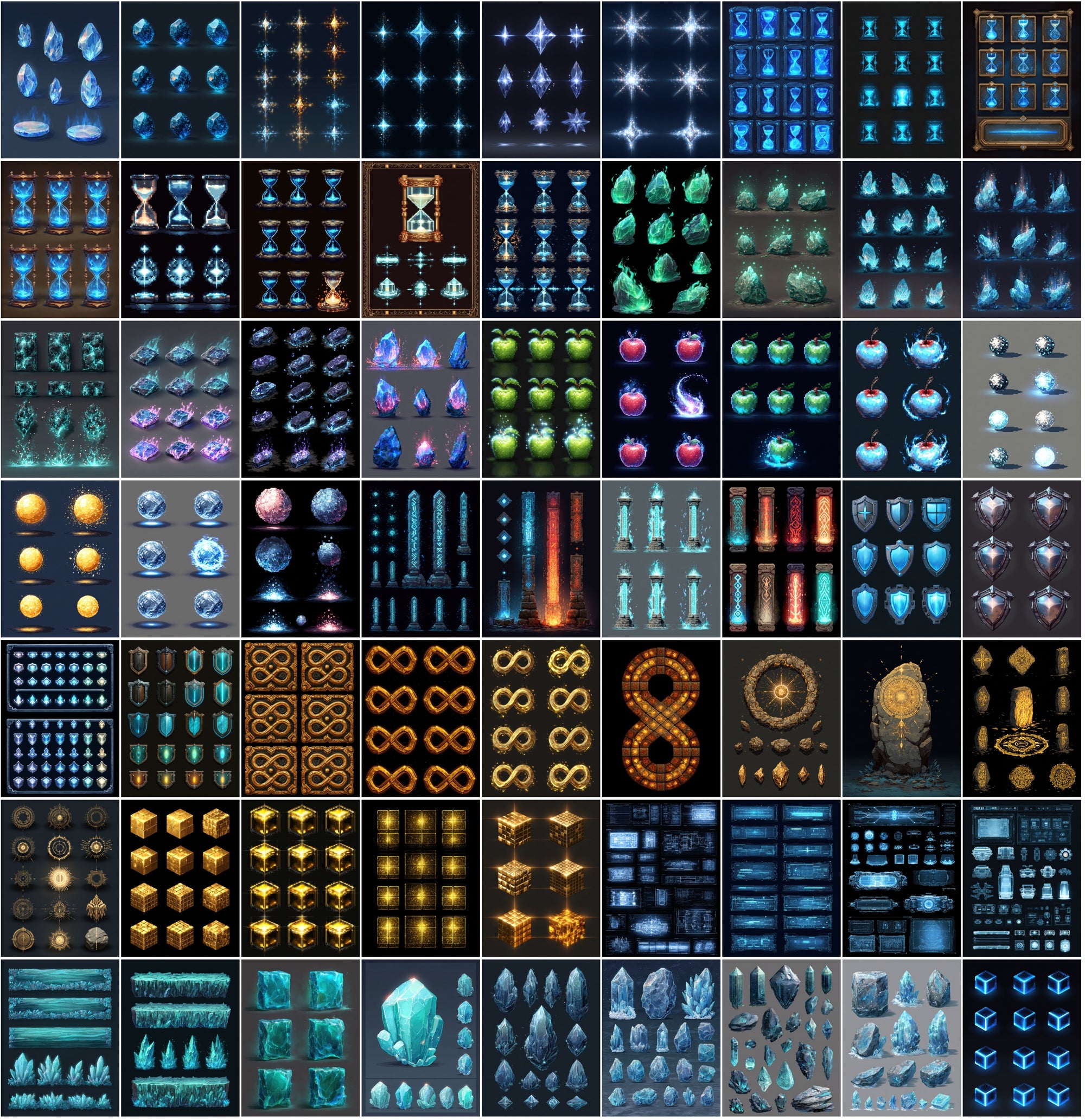 990 Premium Sprite Images – Commercial Use, Fantasy & Sci-Fi Assets