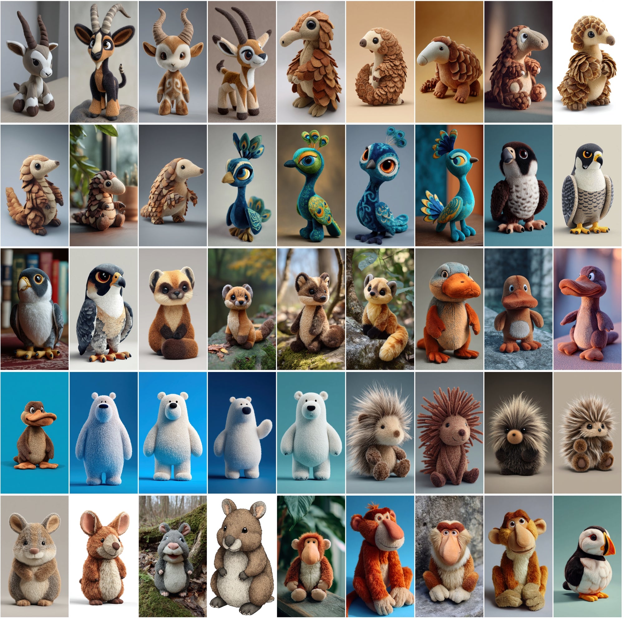 599 Adorable Animal Plush Toy Images – Cute Cartoon Wildlife
