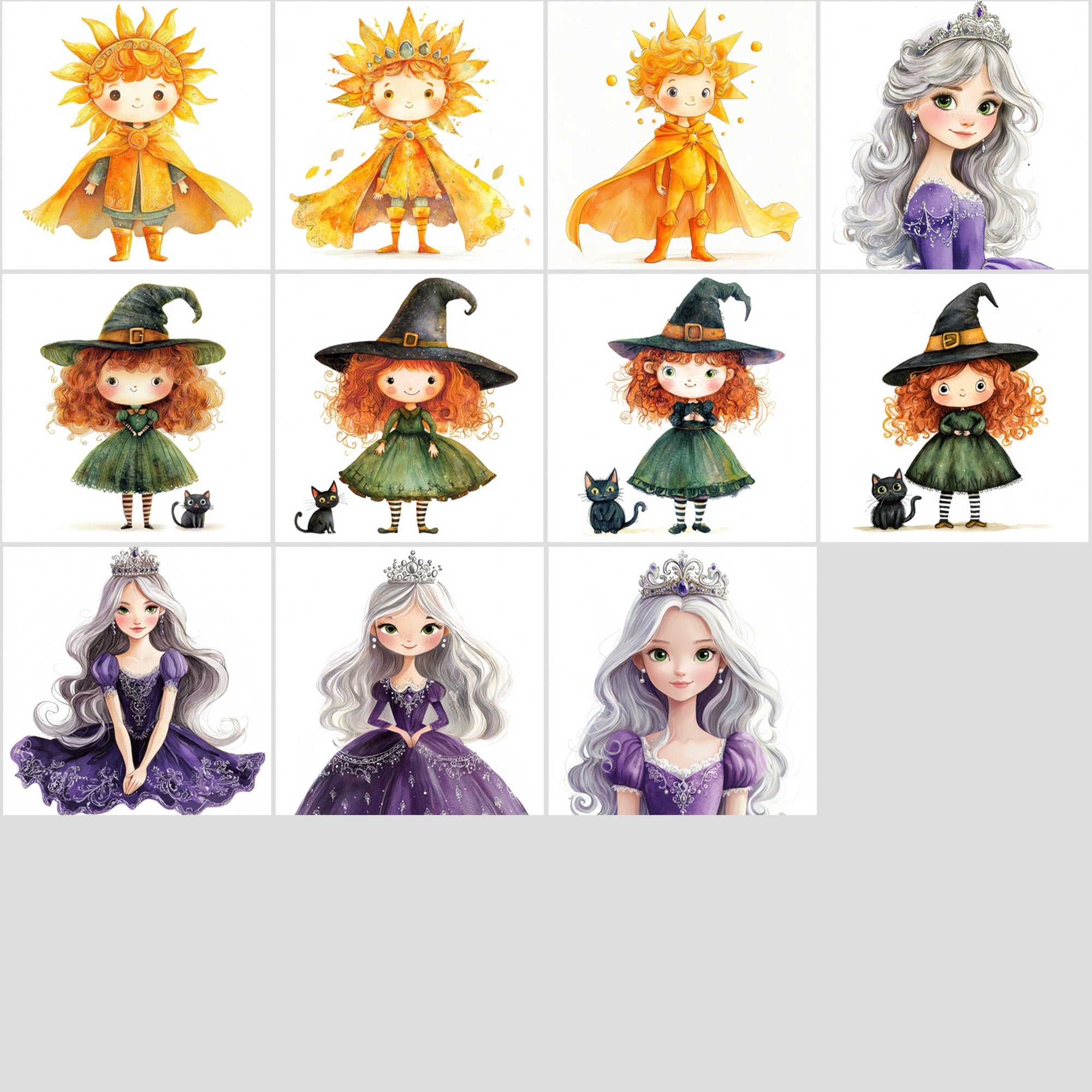 450 Enchanting Princess & Prince Illustrations | Cute Fairy Tale Clipart