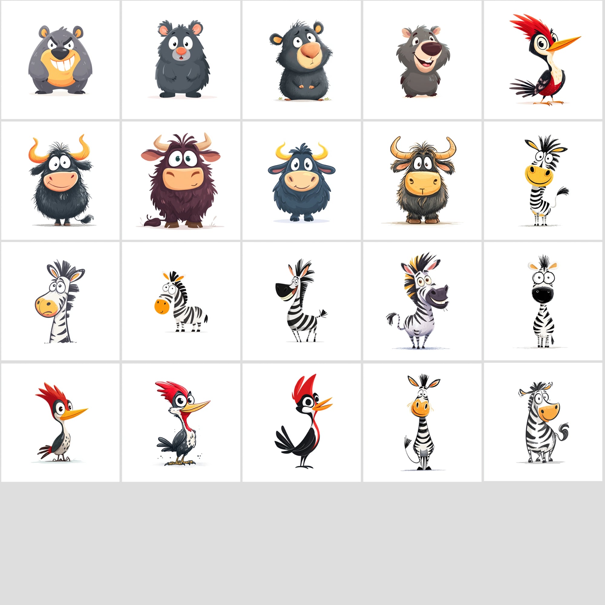 596 Animal Clipart Bundle | High Resolution Wildlife Images