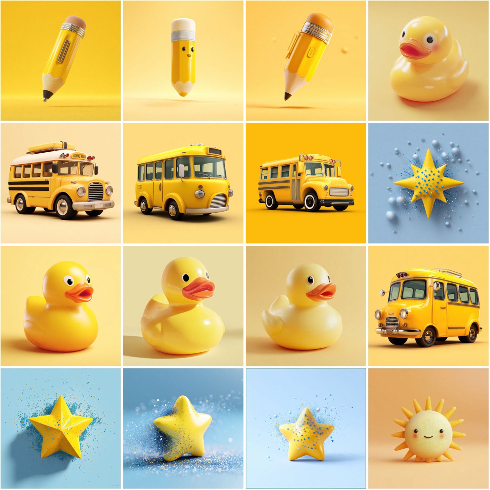 595 Cute 3D Clipart Images – High-Res JPGs with Commercial License