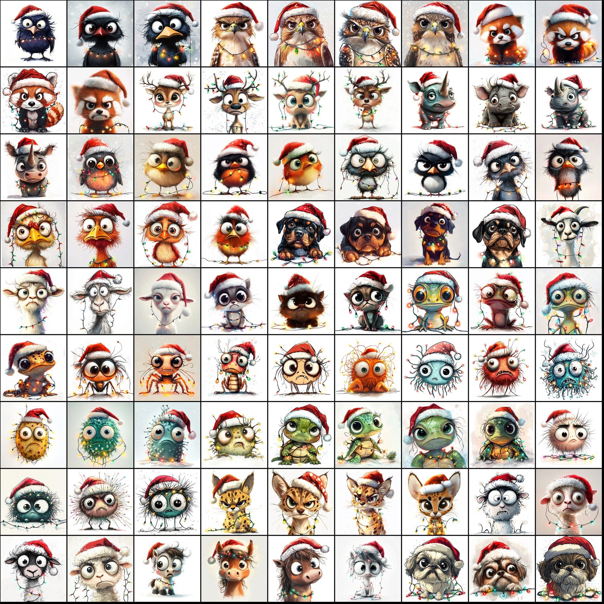 980 Animals with Christmas Lights
