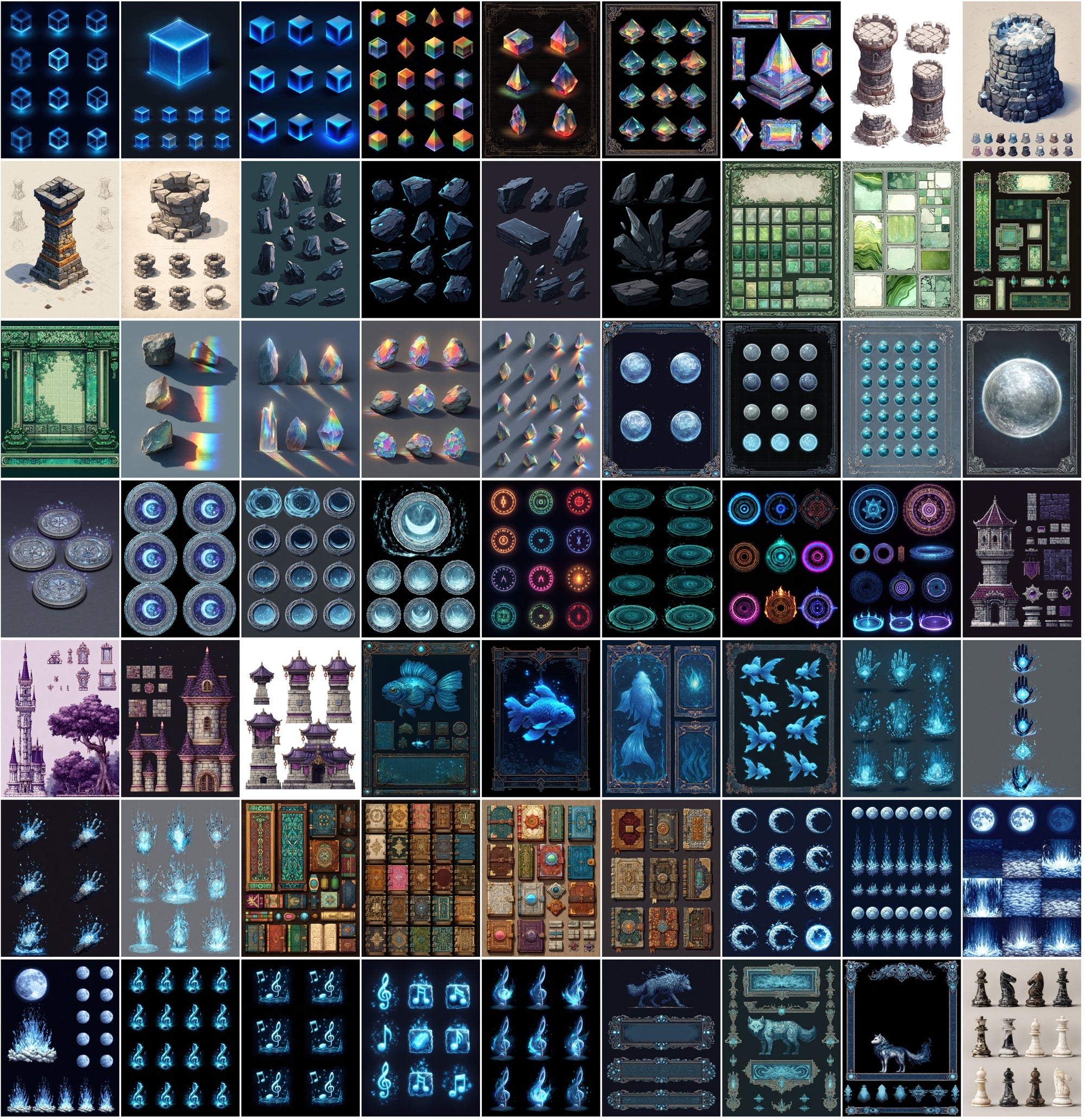 990 Premium Sprite Images – Commercial Use, Fantasy & Sci-Fi Assets