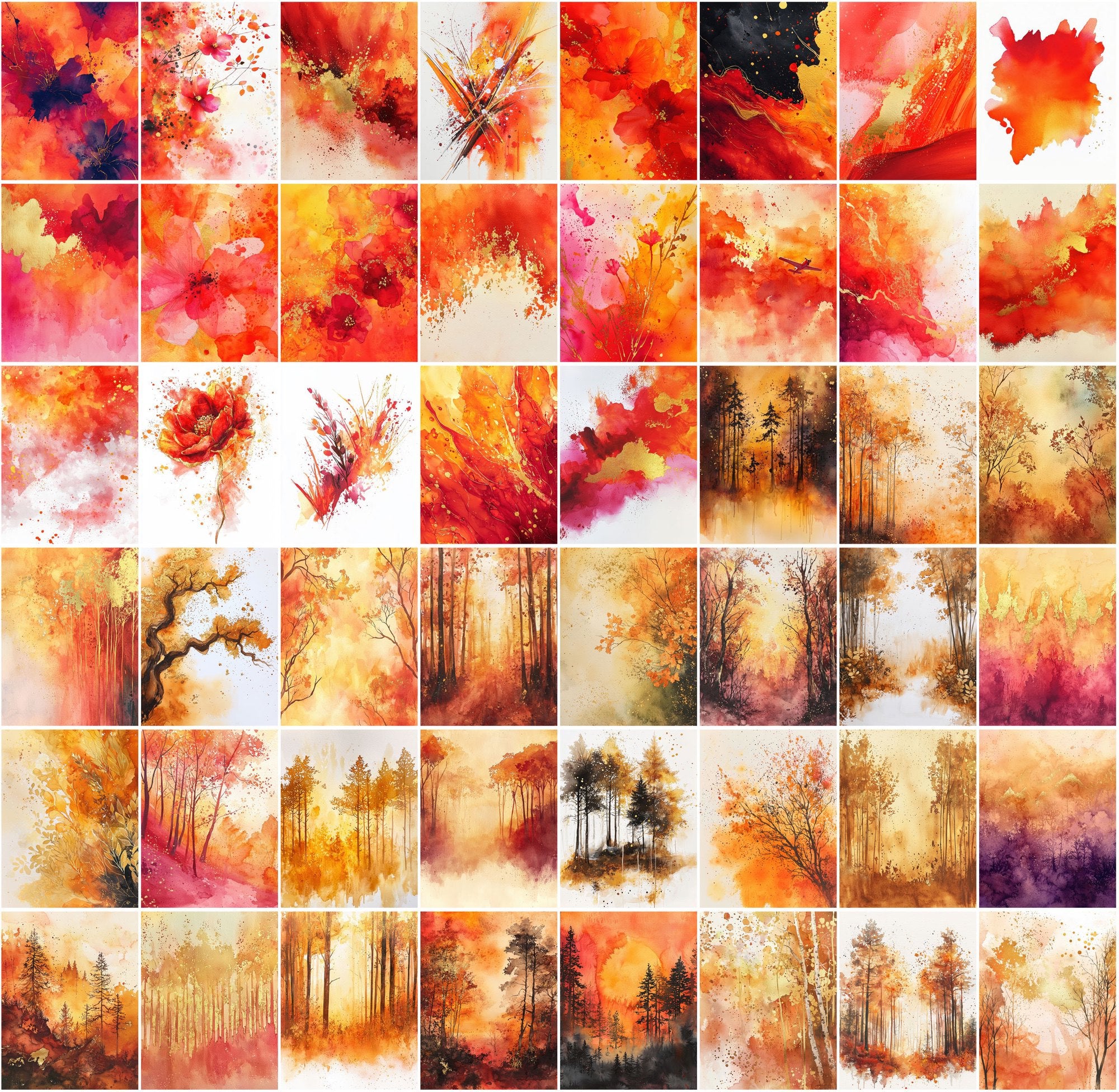 550 Watercolor Backgrounds | High-Res Abstract Splash Art JPGs with Commercial License