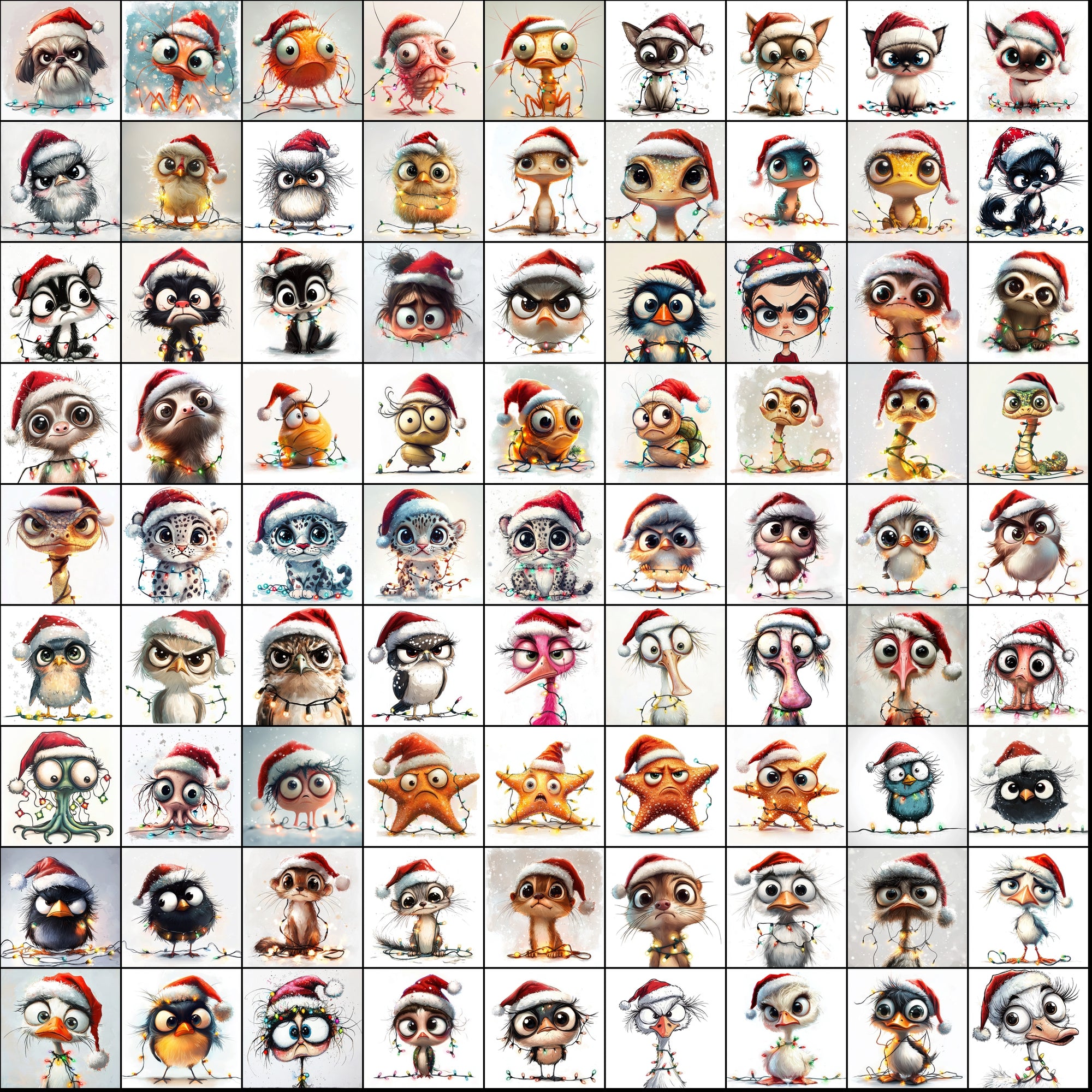 980 Animals with Christmas Lights