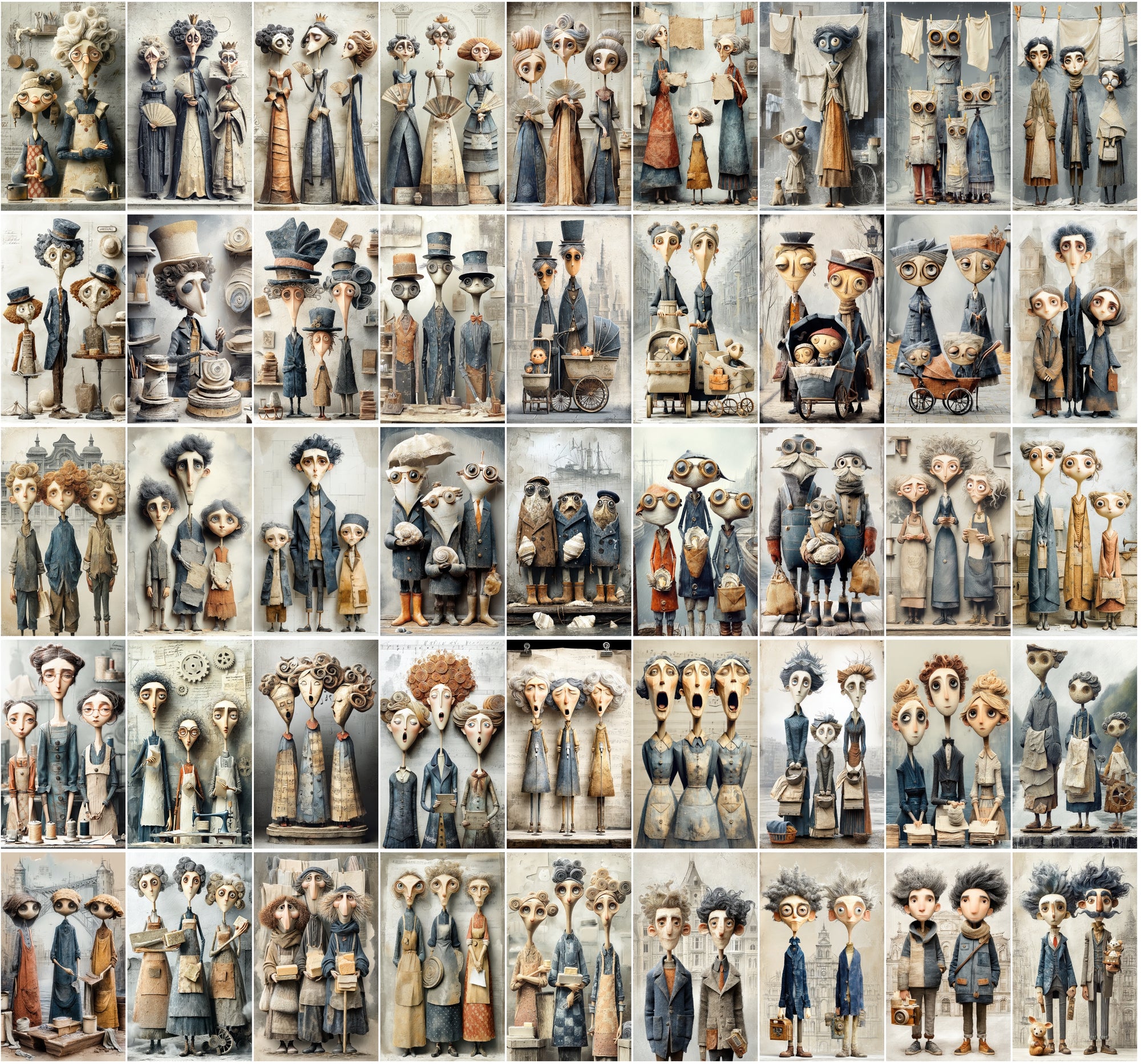 590 Gothic Carnival Portraits Mega Bundle