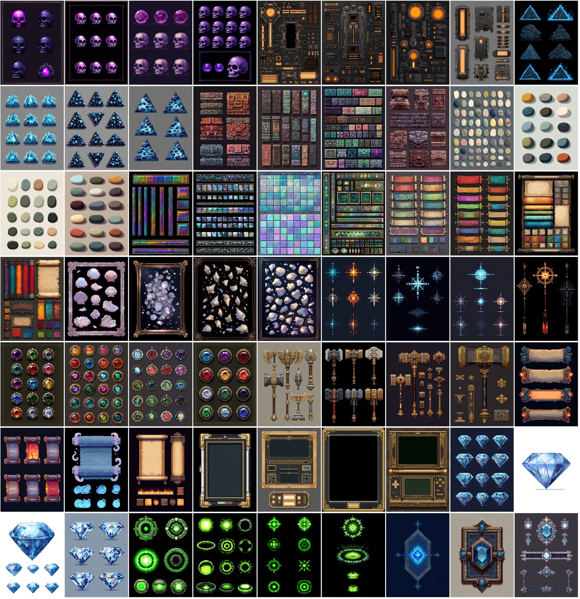 990 Premium Sprite Images – Commercial Use, Fantasy & Sci-Fi Assets