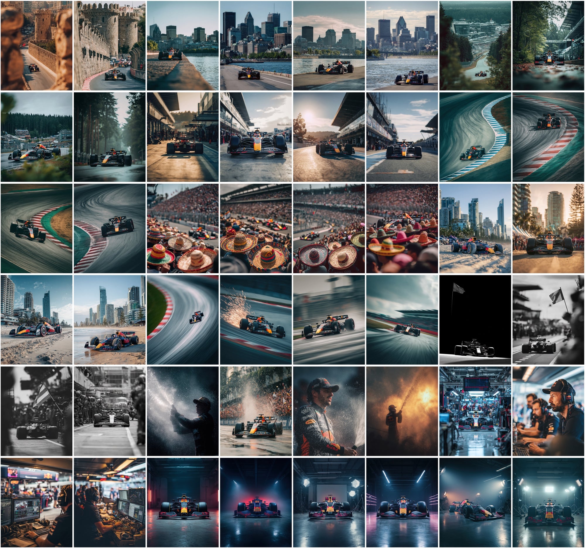 660 Formula 1 Cars Photo Pack – Hyper-Realistic Racing Photography Bundle