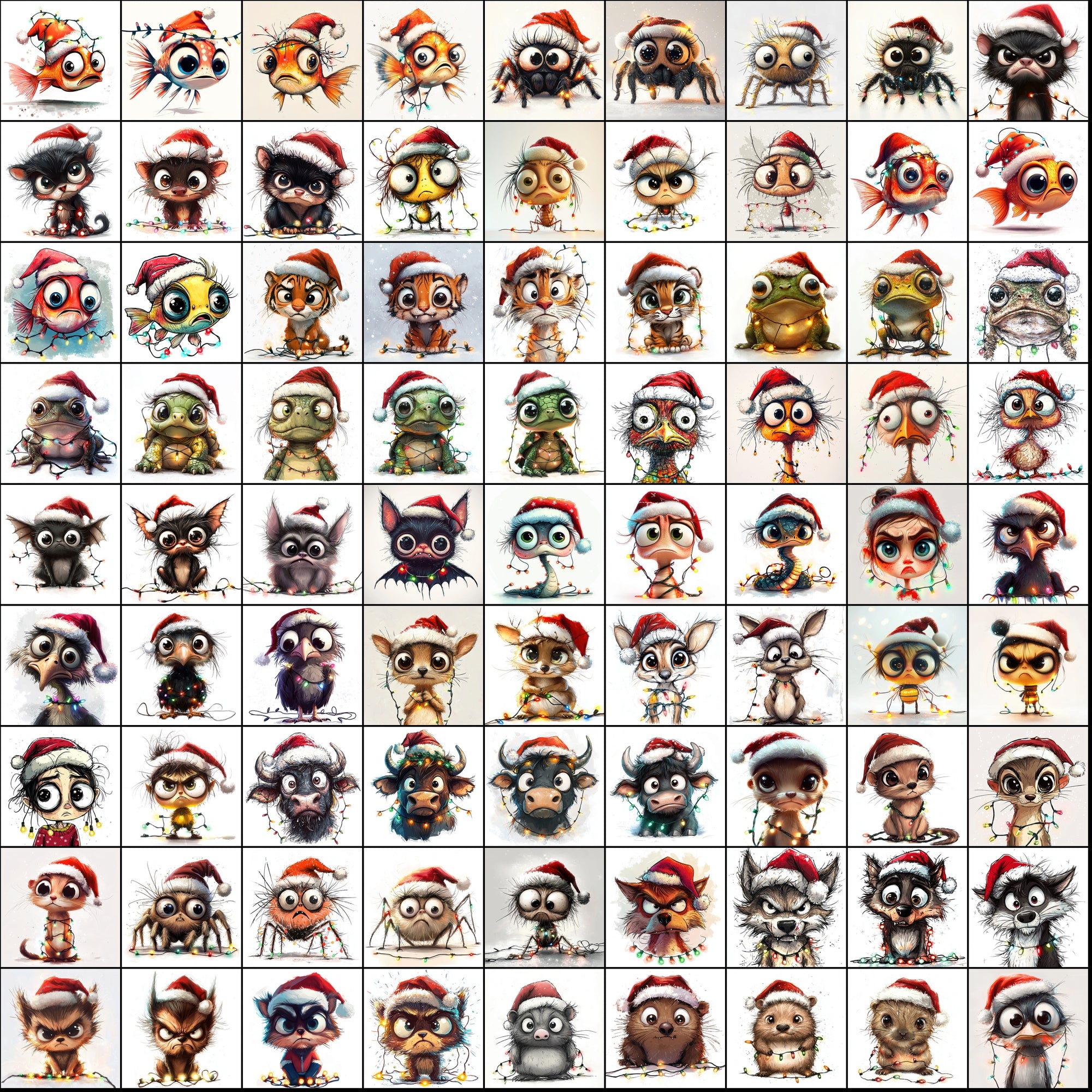 980 Animals with Christmas Lights