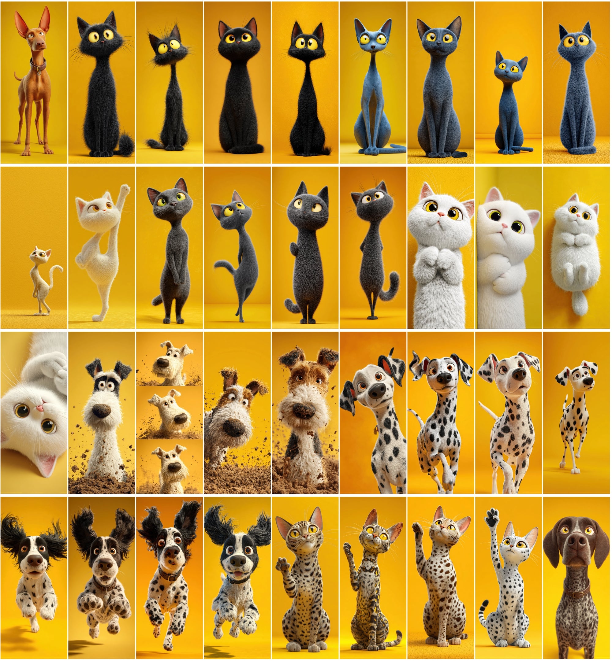 578 Funny Animal Images | Cartoon Cats & Dogs Clipart