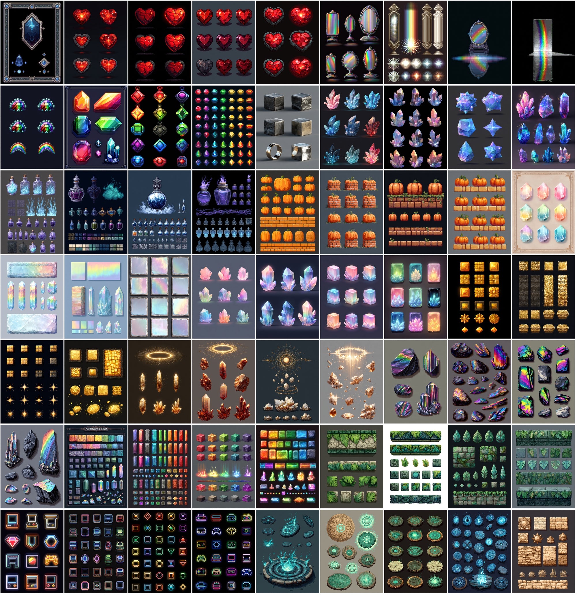 990 Premium Sprite Images – Commercial Use, Fantasy & Sci-Fi Assets
