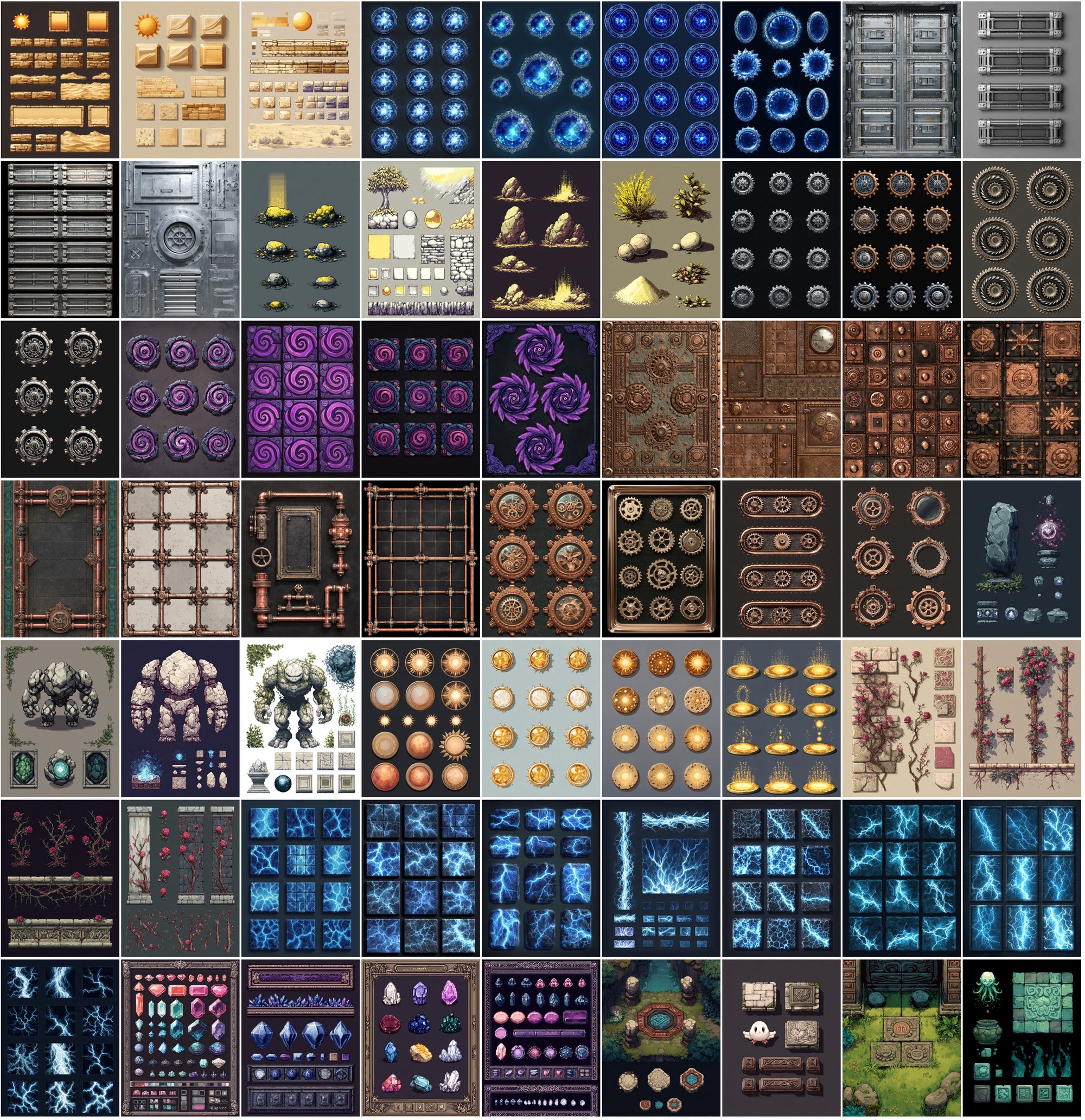 990 Premium Sprite Images – Commercial Use, Fantasy & Sci-Fi Assets