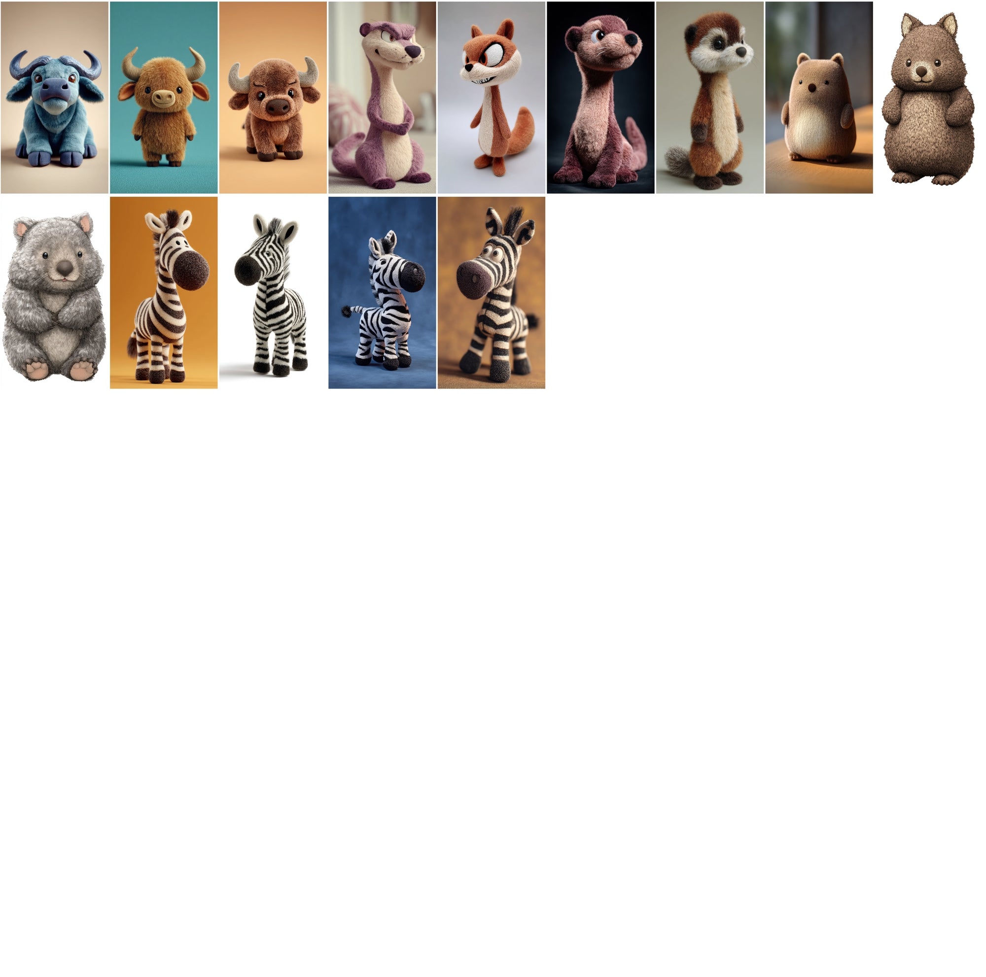 599 Adorable Animal Plush Toy Images – Cute Cartoon Wildlife