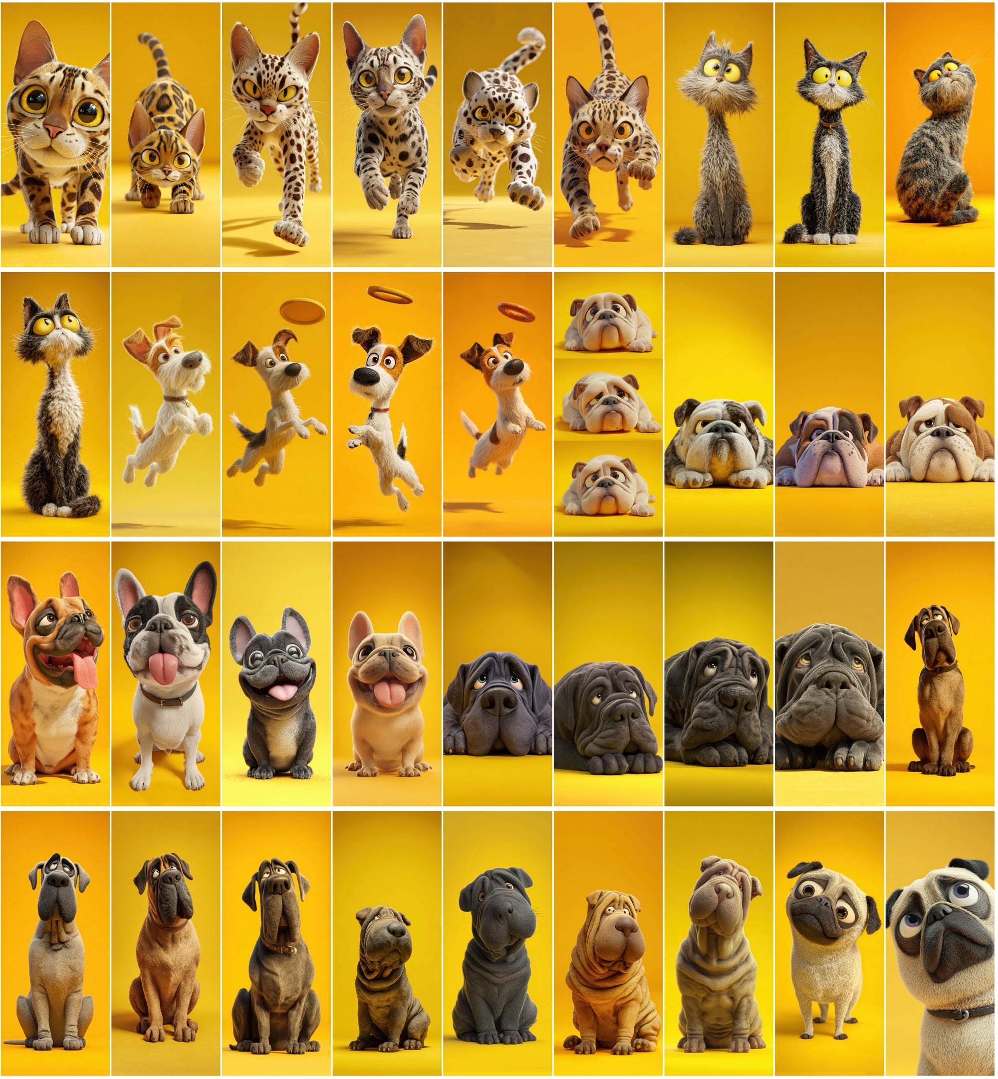 578 Funny Animal Images | Cartoon Cats & Dogs Clipart