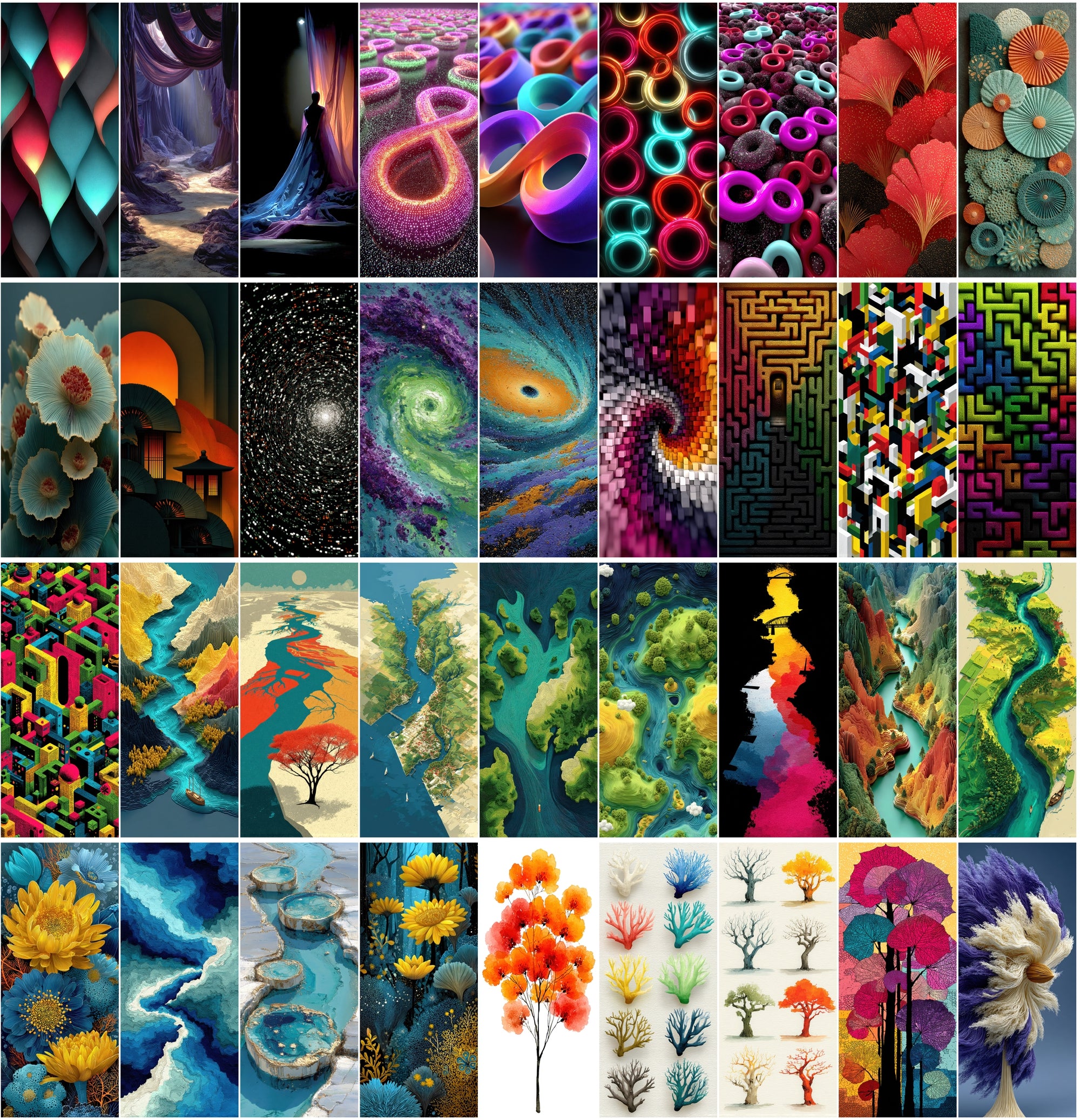 600 Abstract Backgrounds – High-Resolution JPGs for Digital Art, Design, and Screensavers