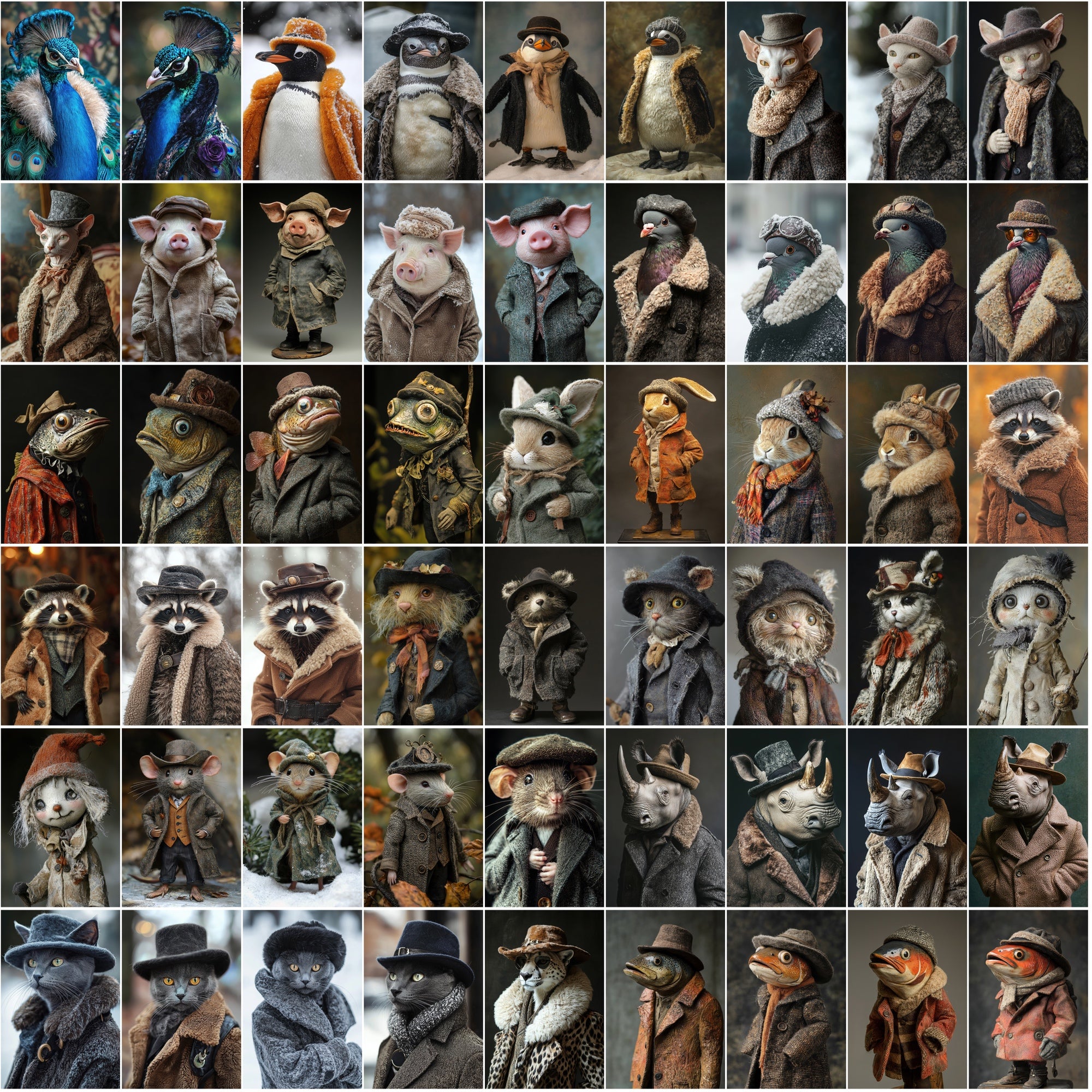 1050 Animal Images with Sheepskin Jackets - Dogs, Cats & More