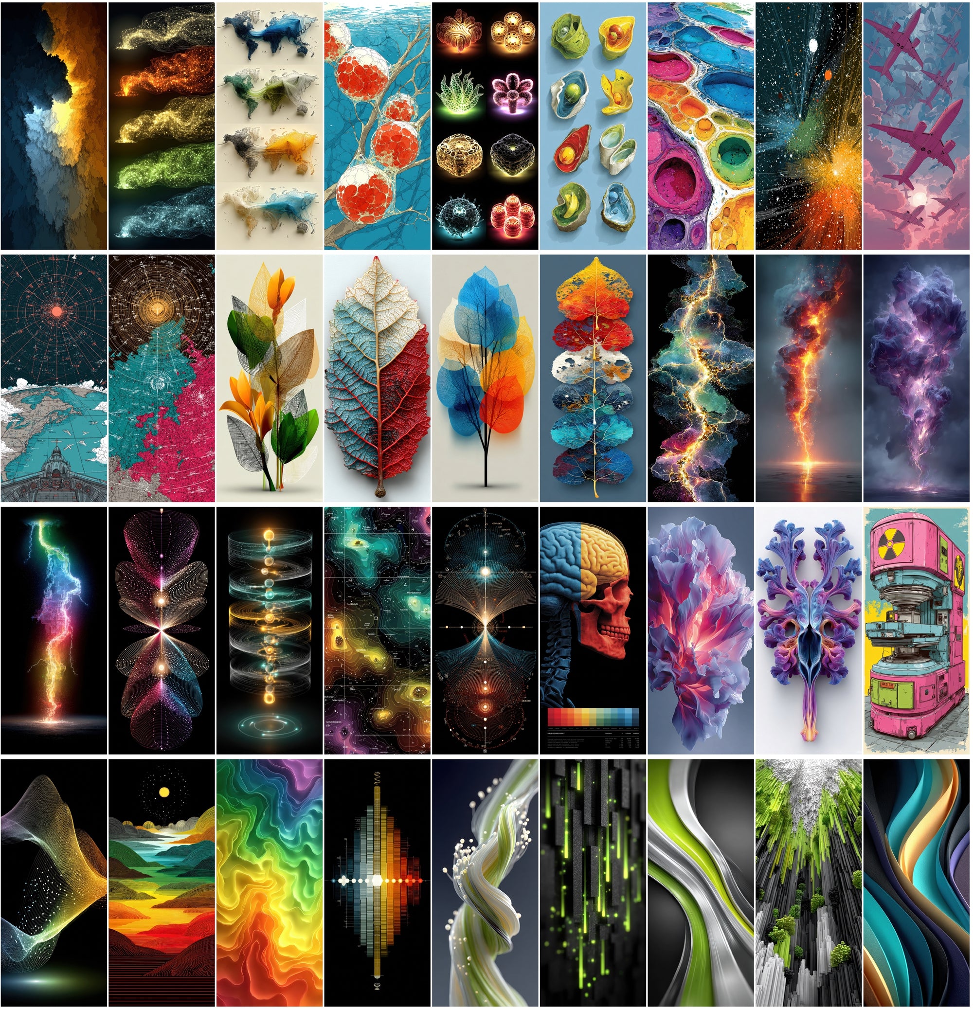 600 Abstract Backgrounds – High-Resolution JPGs for Digital Art, Design, and Screensavers
