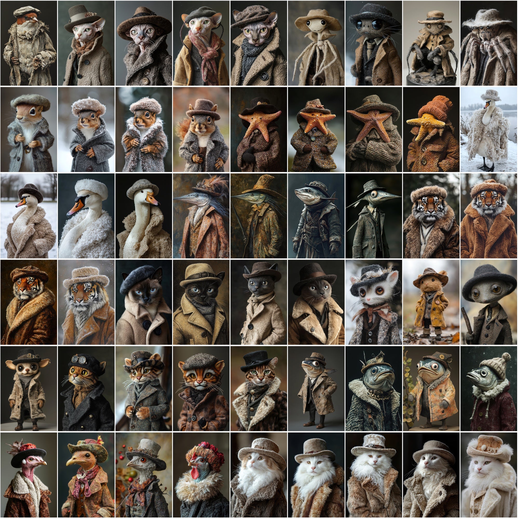 1050 Animal Images with Sheepskin Jackets - Dogs, Cats & More