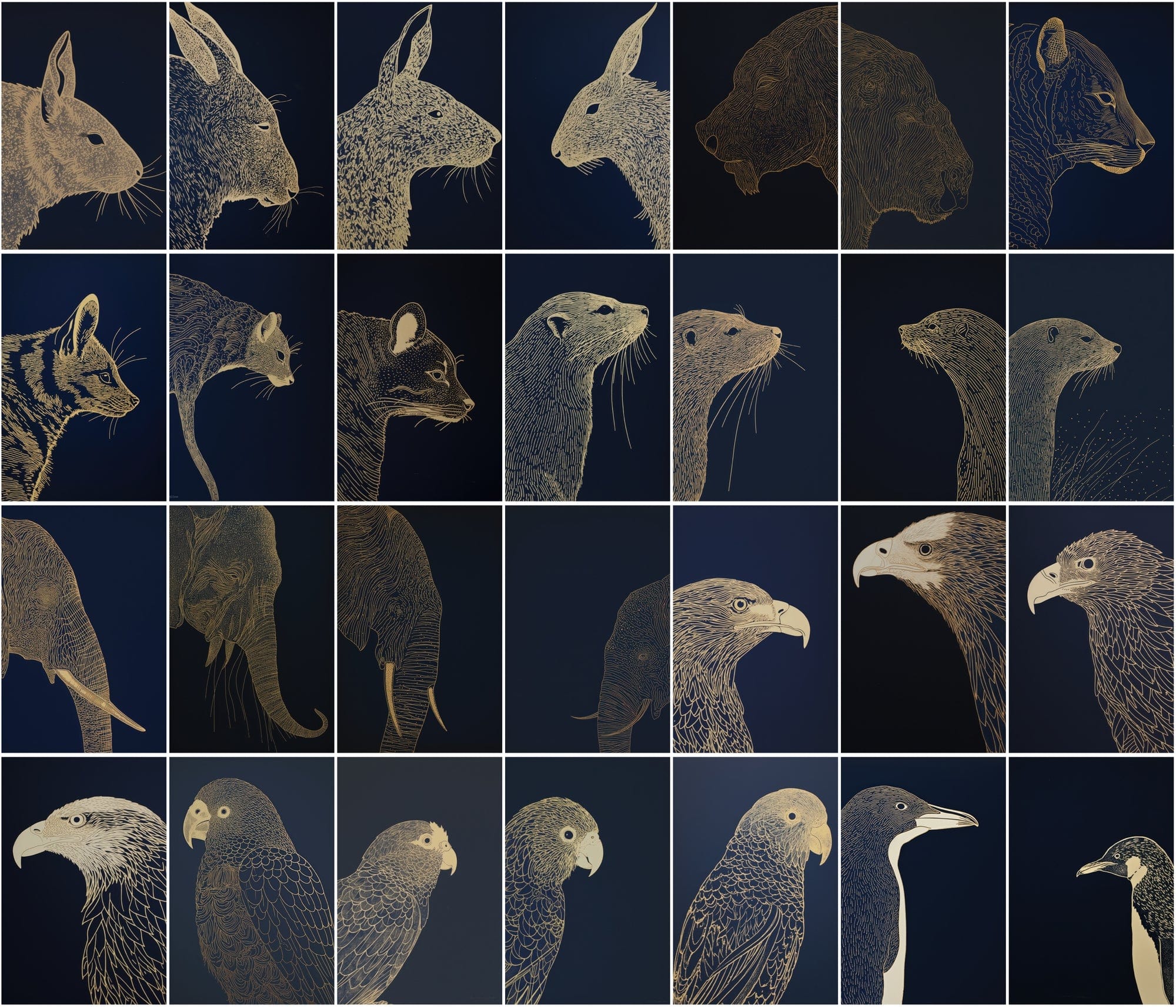 A Comprehensive Collection of 400 Animals Captured in the Timeless Art of Linocut Printmaking Digital Download Sumobundle