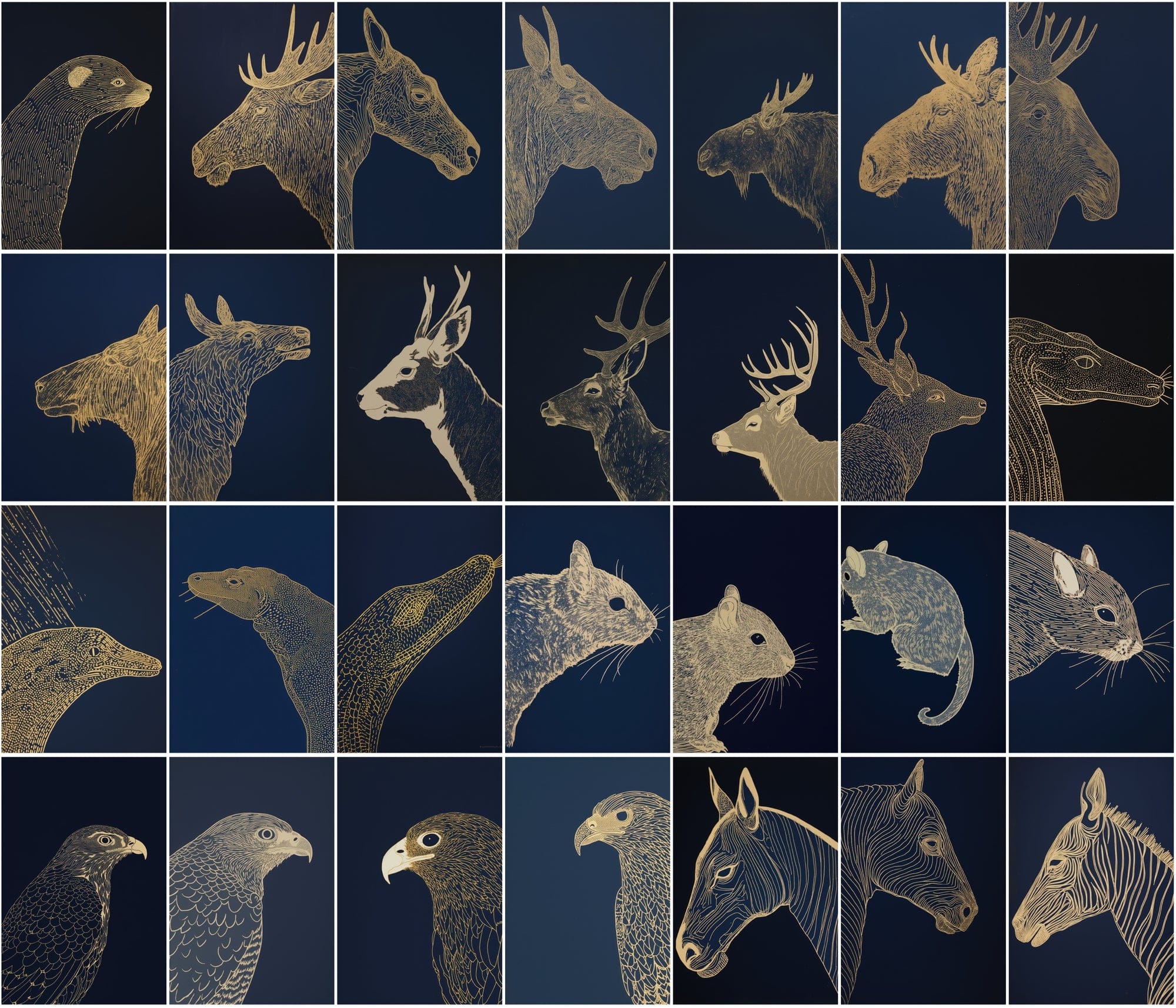 A Comprehensive Collection of 400 Animals Captured in the Timeless Art of Linocut Printmaking Digital Download Sumobundle