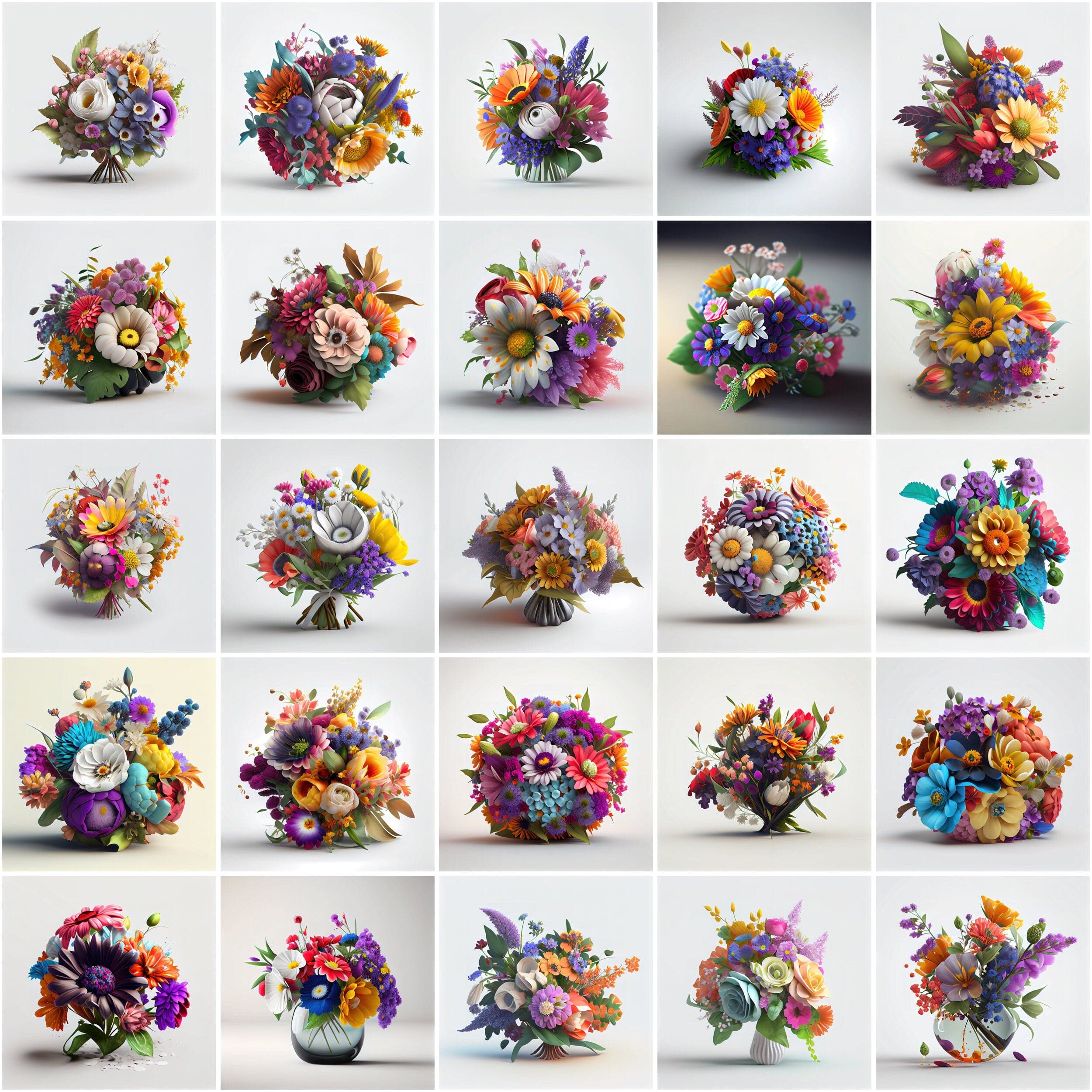 Blooming Beauty: 340 Stunning Bouquet Images - Add a Touch of Elegance to Your Designs with Our High-Resolution Image Bundle Digital Download Sumobundle