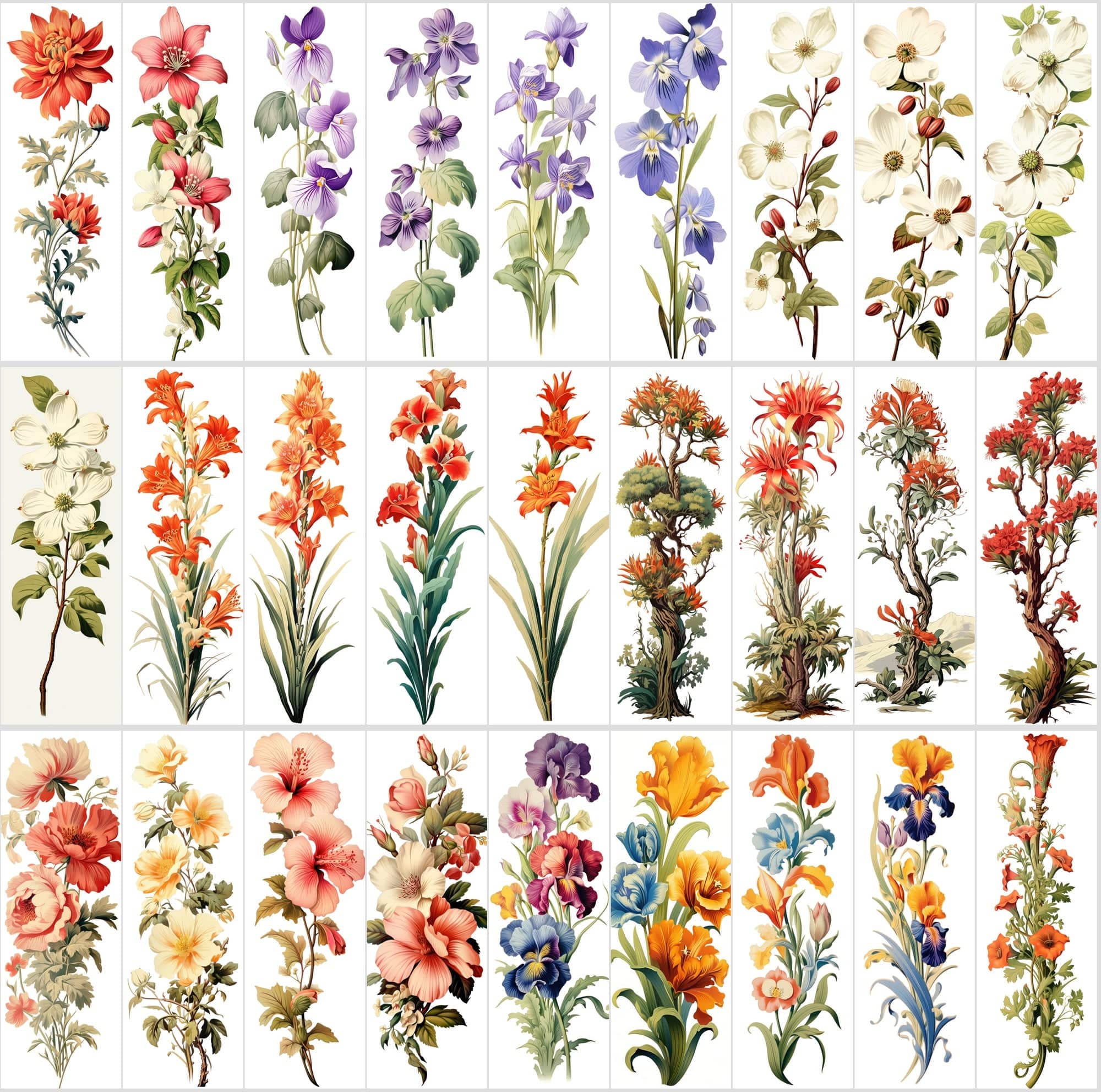 Captivating Vertical Flower Images Collection – High-Quality, Unique & Rare Digital Download Sumobundle