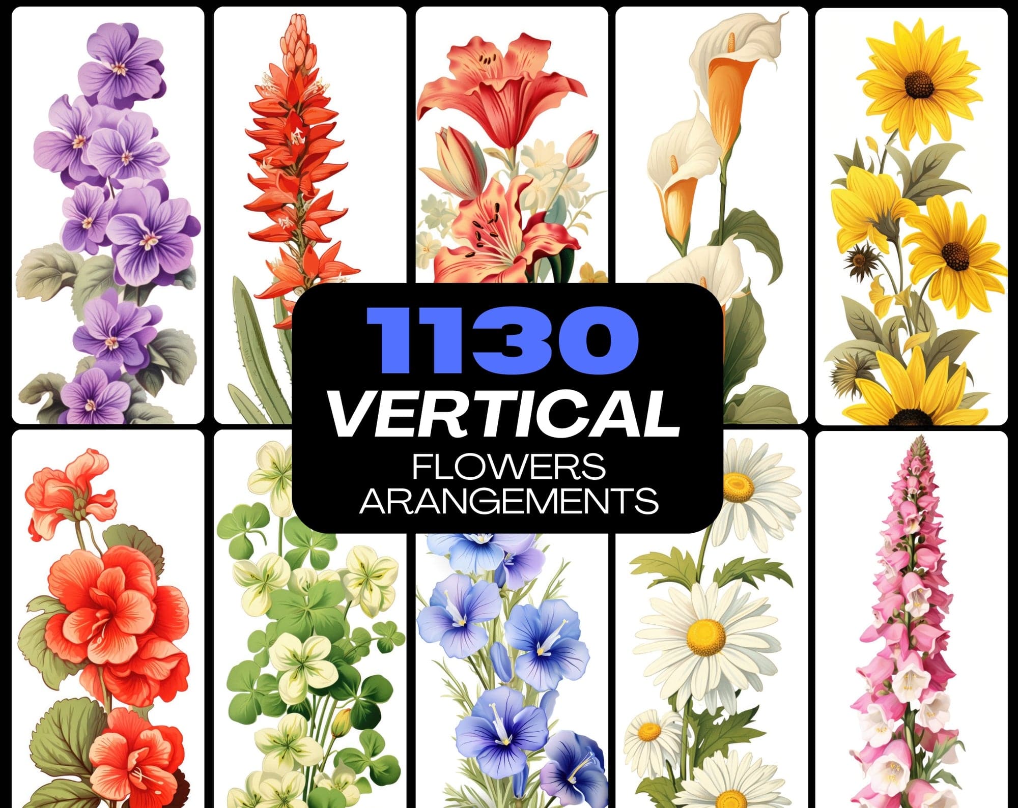 Captivating Vertical Flower Images Collection – High-Quality, Unique & Rare Digital Download Sumobundle