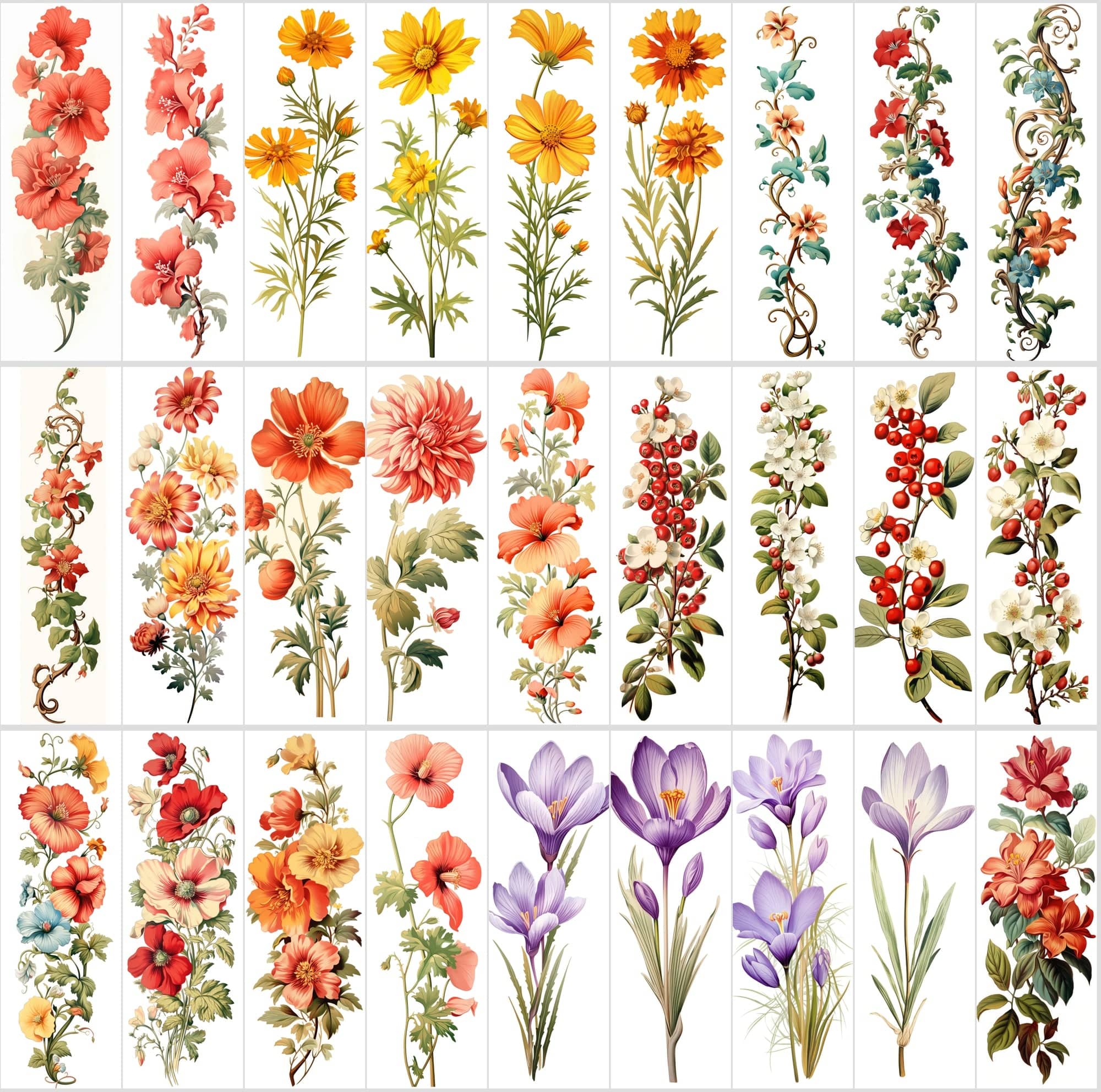 Captivating Vertical Flower Images Collection – High-Quality, Unique & Rare Digital Download Sumobundle