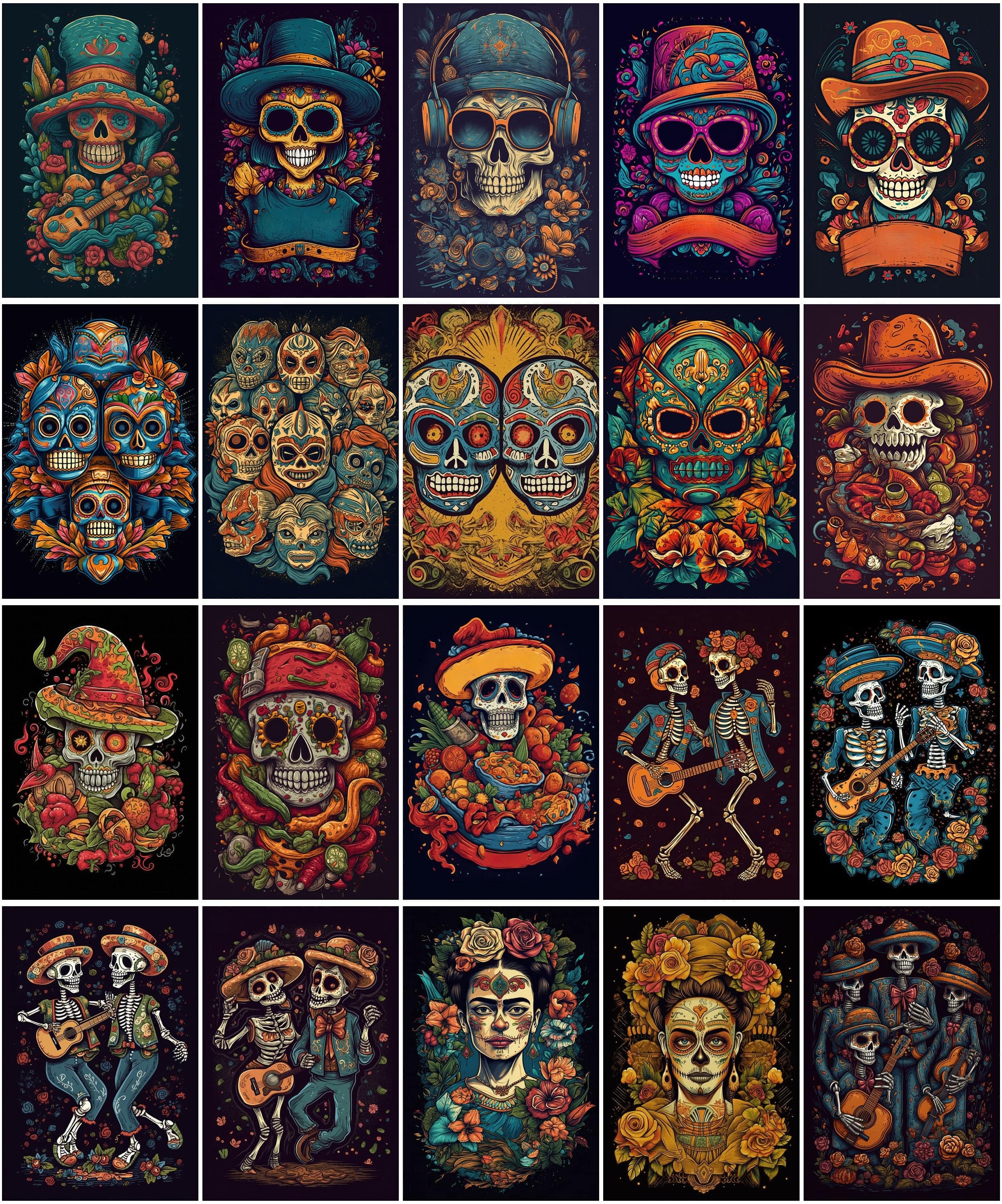 Cinco de Mayo Floral T-Shirt Designs Bundle - 100 Unique, High-Quality Images for Custom Shirts, Parties & Celebrations Digital Download Sumobundle