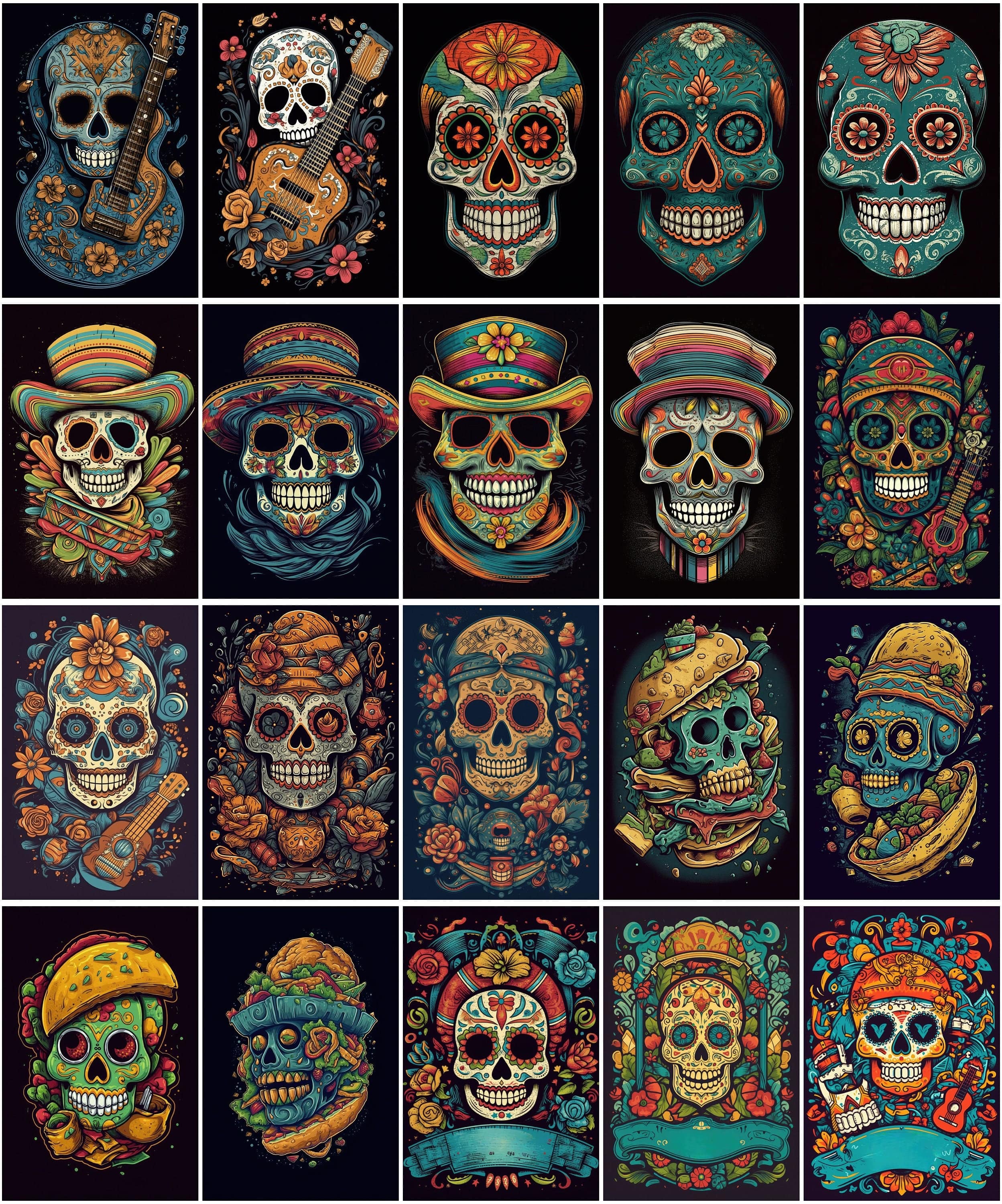 Cinco de Mayo Floral T-Shirt Designs Bundle - 100 Unique, High-Quality Images for Custom Shirts, Parties & Celebrations Digital Download Sumobundle