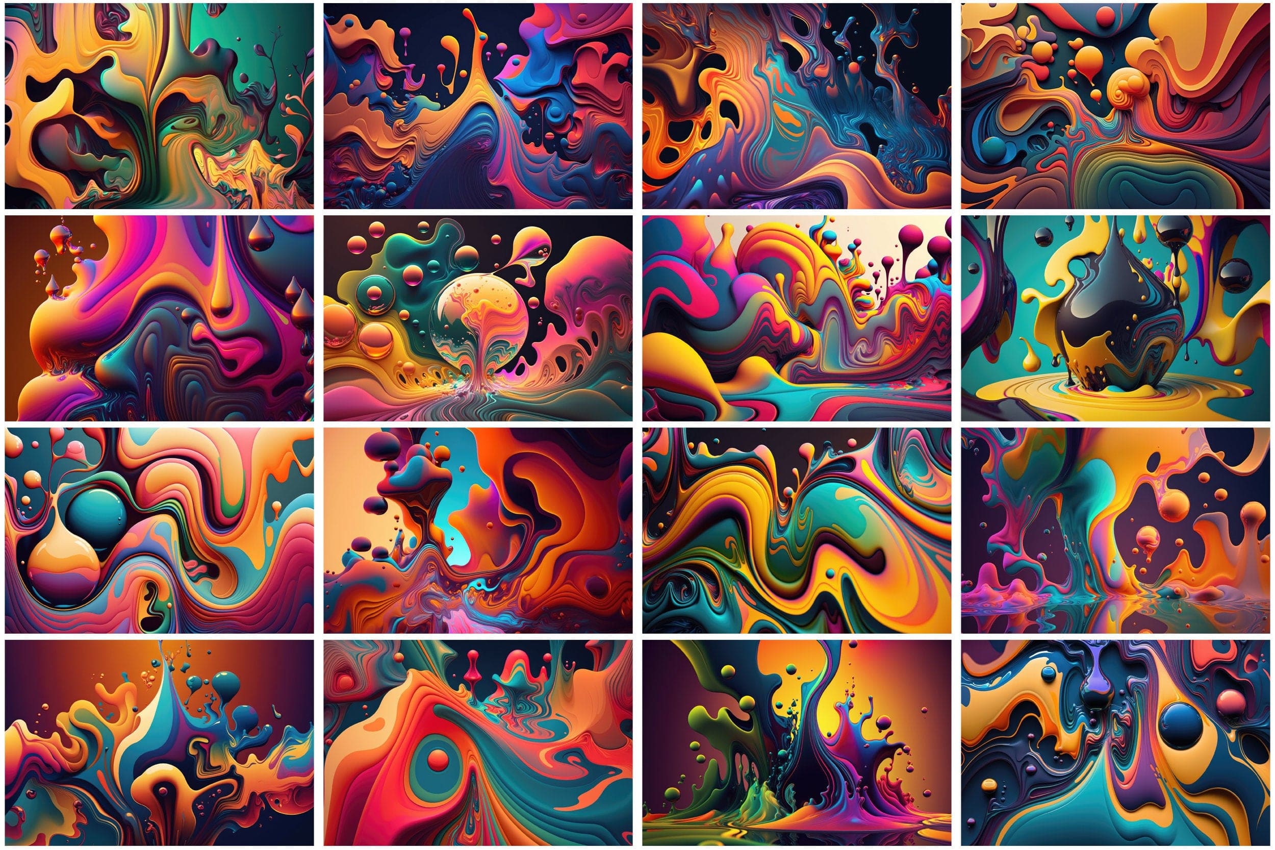 Color Explosion: 115 Psychedelic Backgrounds for Digital Art and Graphics. Psychedelic Paradise, Vibrant Backgrounds for Your Projects Digital Download Sumobundle