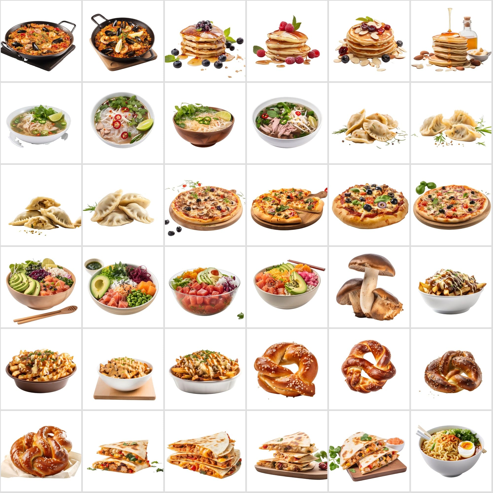 Delicious Food Bundle - 390 High-Quality Images for Food Lovers with Transparent Background Digital Download Sumobundle