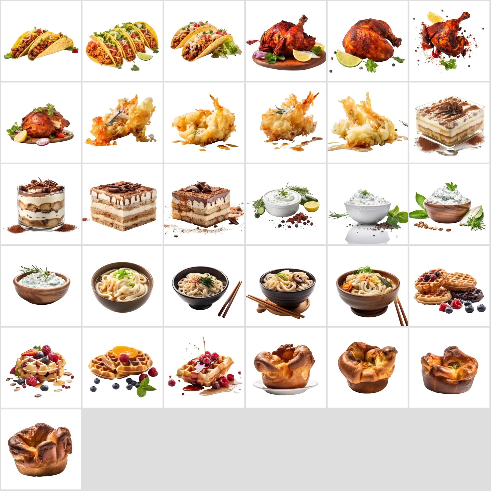 Delicious Food Bundle - 390 High-Quality Images for Food Lovers with Transparent Background Digital Download Sumobundle