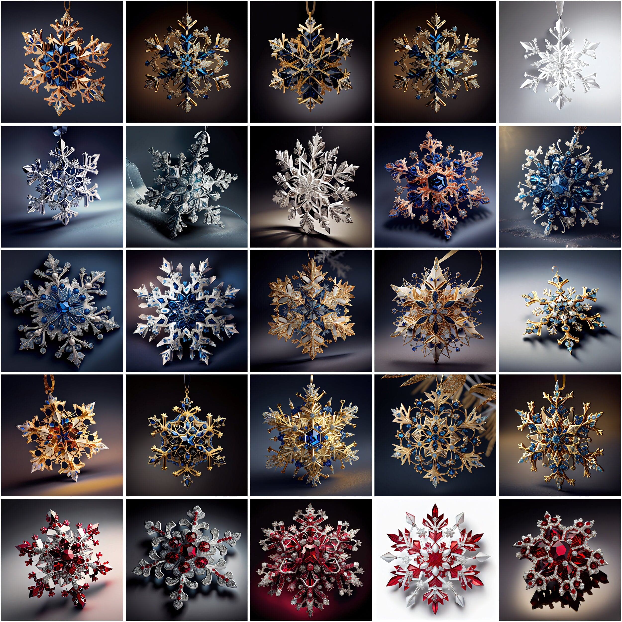 Download 170 Precious Snowflakes Clipart Images. Jewellery images with snowflakes, Commercial license Digital Download Sumobundle