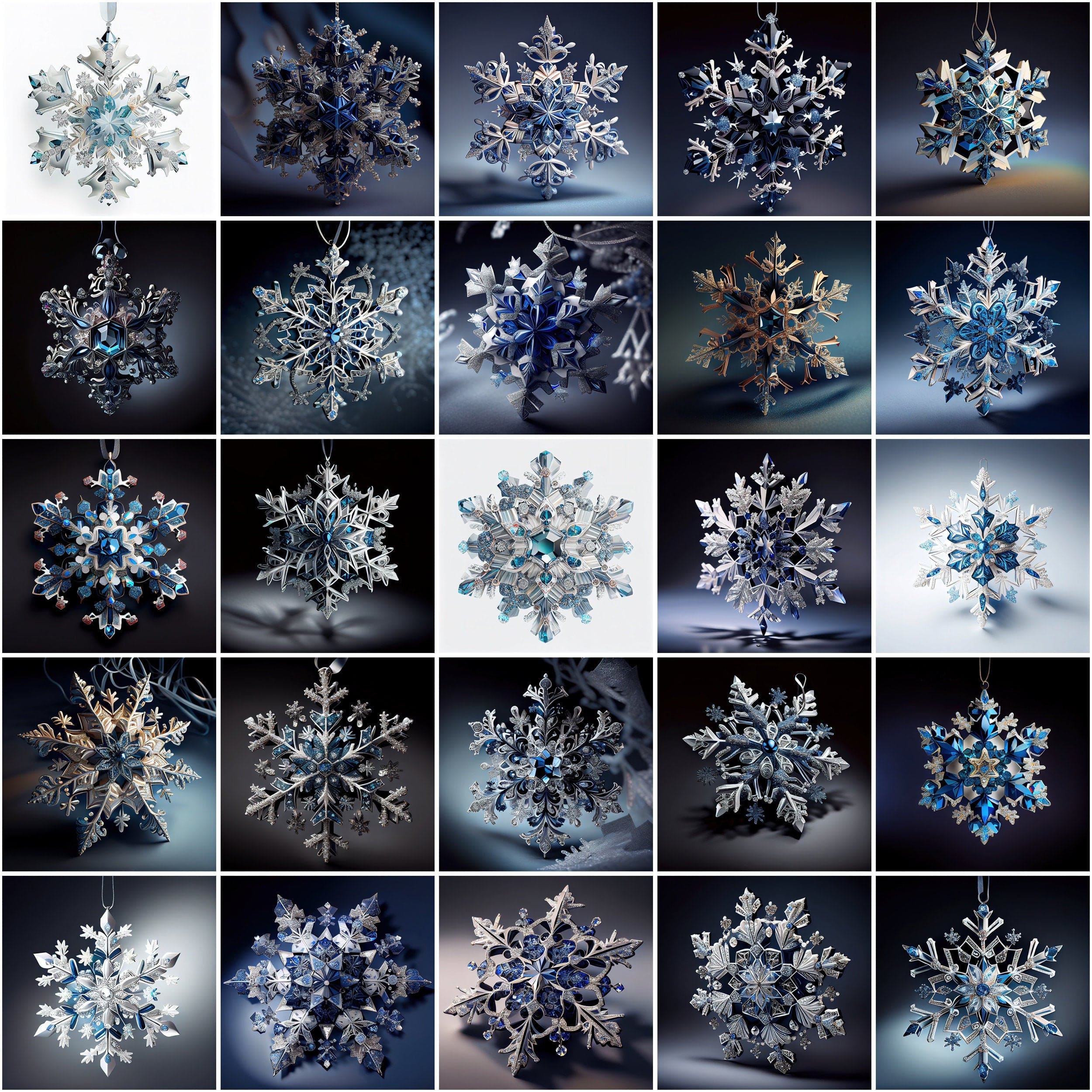 Download 170 Precious Snowflakes Clipart Images. Jewellery images with snowflakes, Commercial license Digital Download Sumobundle