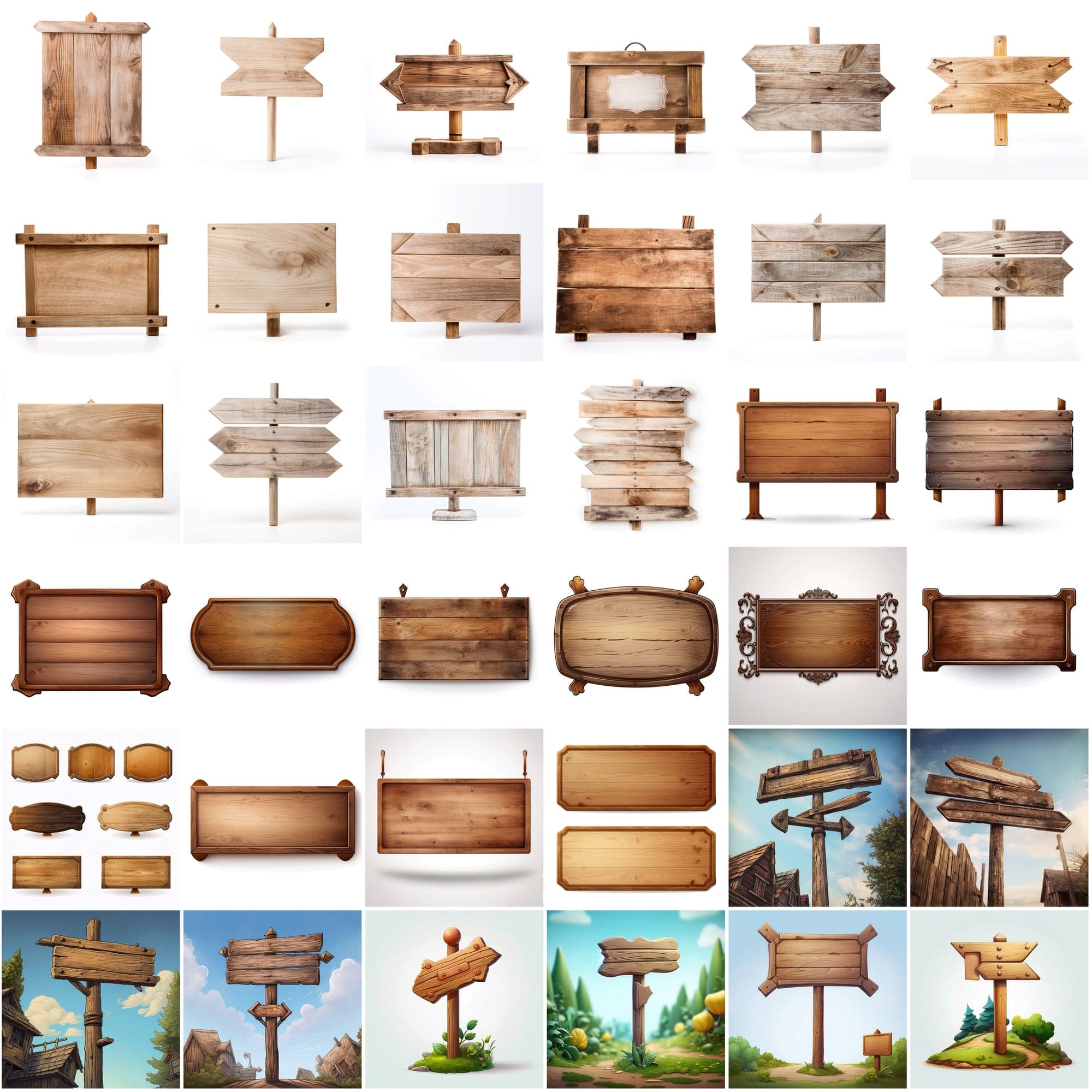 Download 345 Vibrant Wood Sign & Board Images with Text Space Digital Download Sumobundle